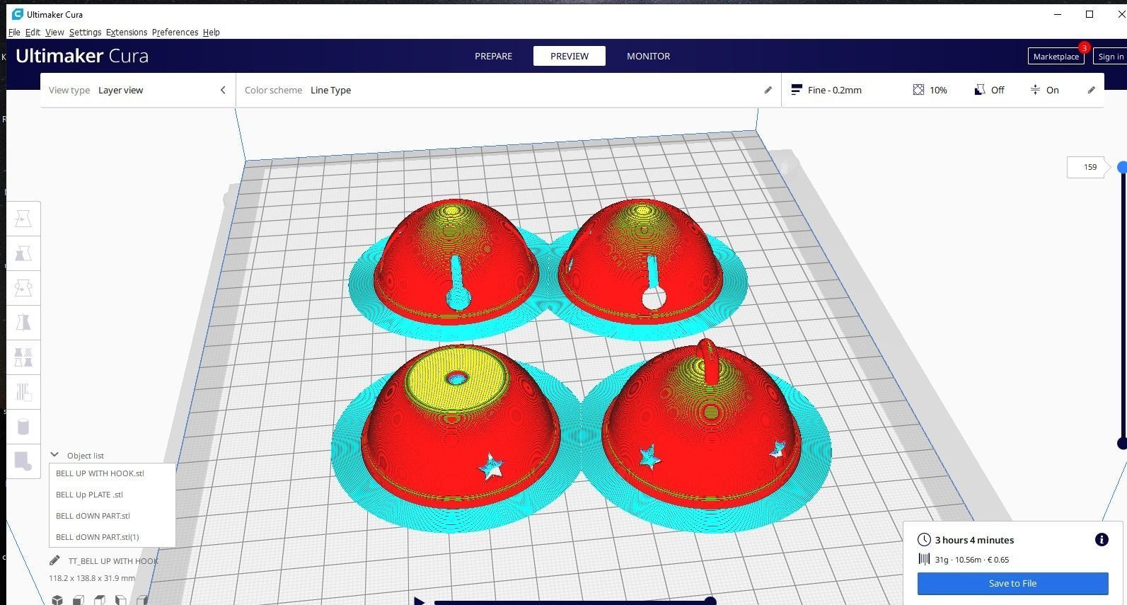 Christmas Bell  3D print model_14