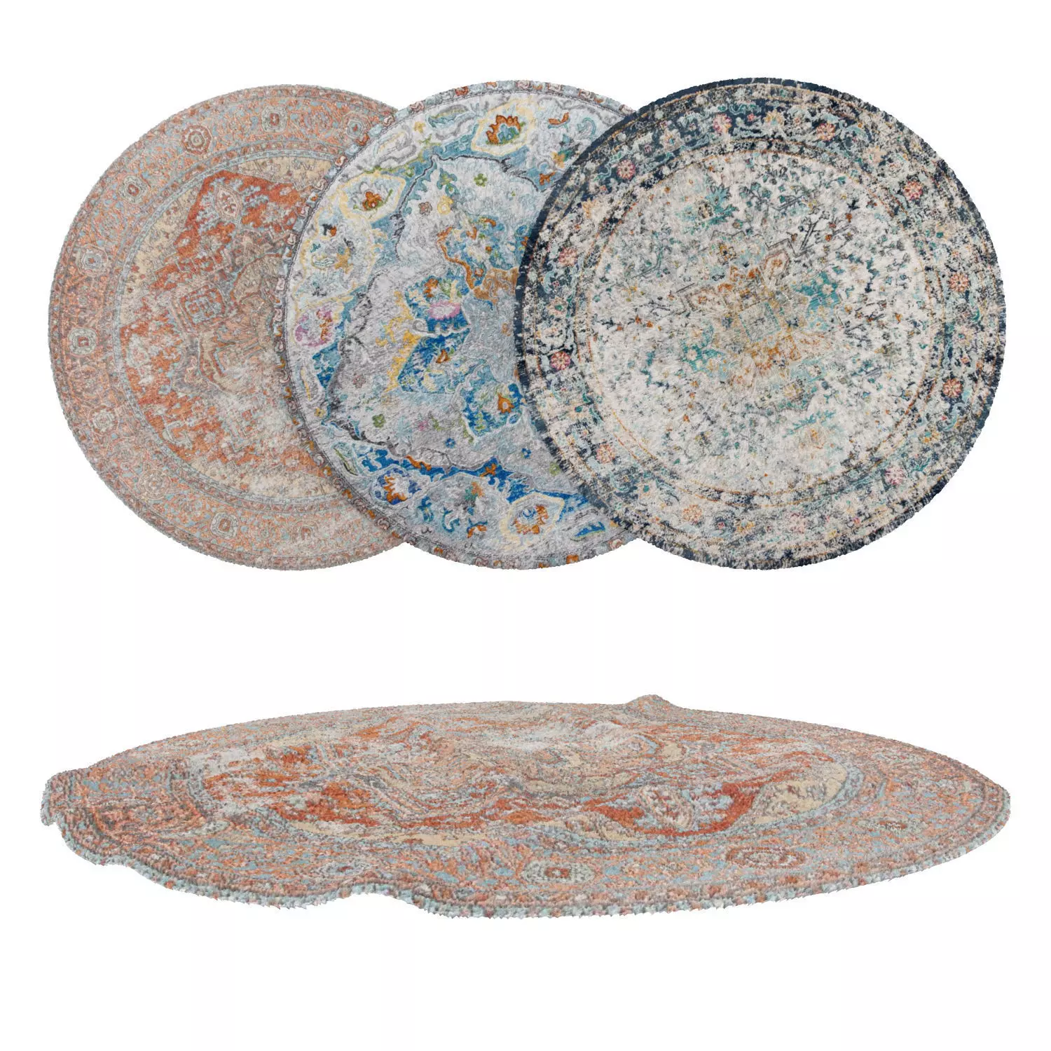 Round Rug Set 5 3D model_0
