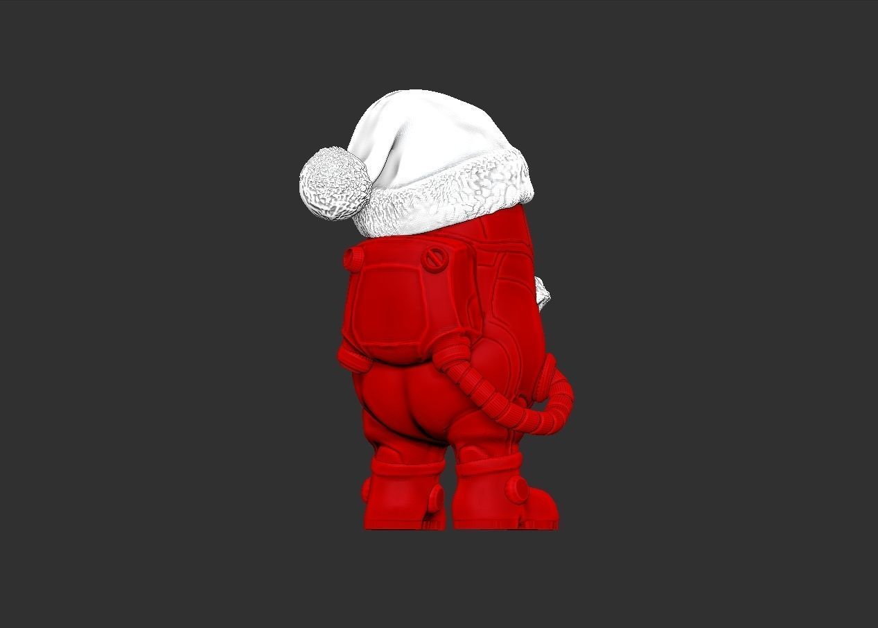 Santa Claus Among Us 3D print model_17