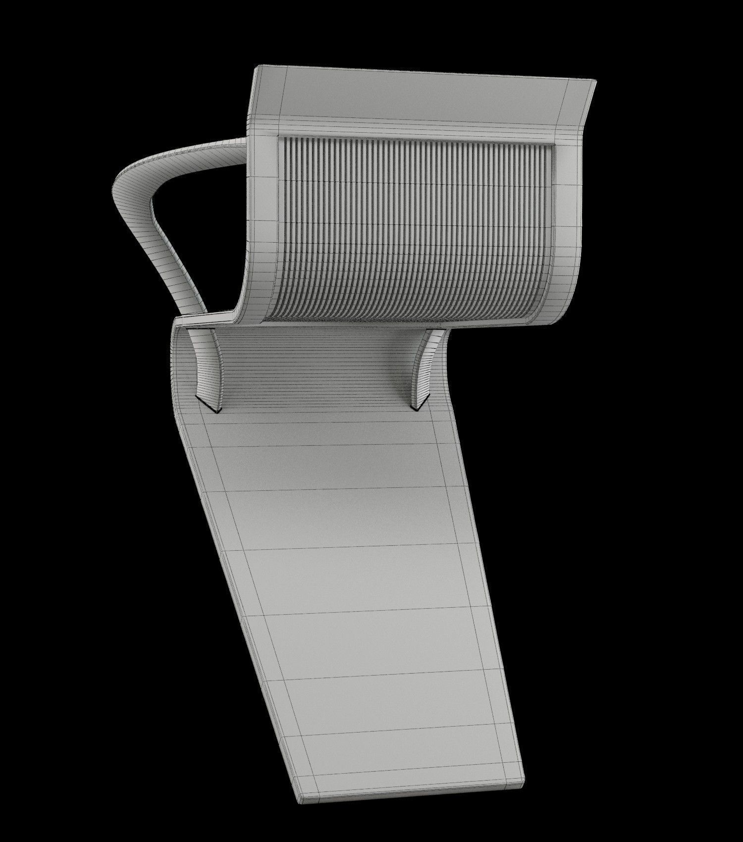 modern chair Low-poly 3D model_7