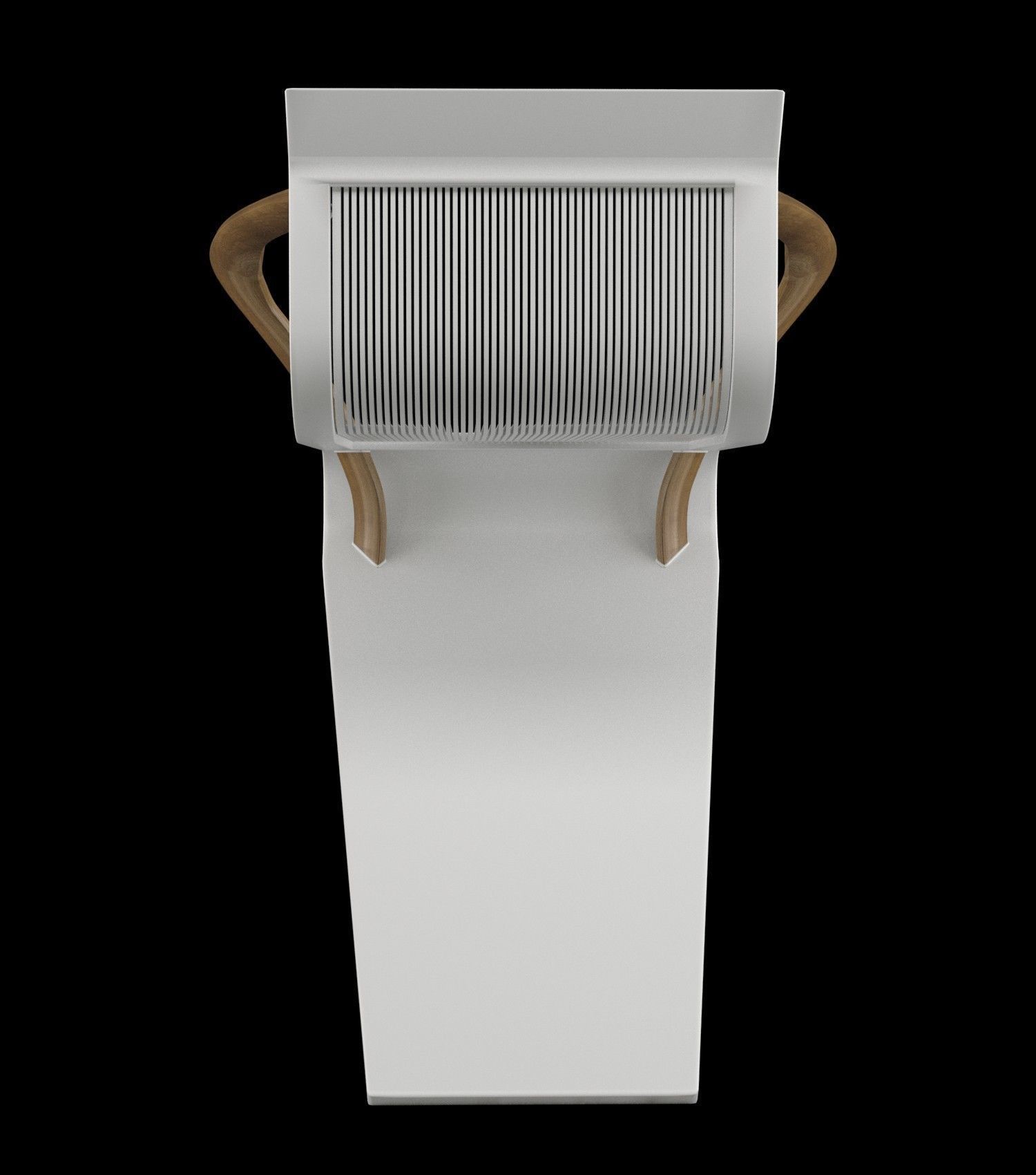 modern chair Low-poly 3D model_4