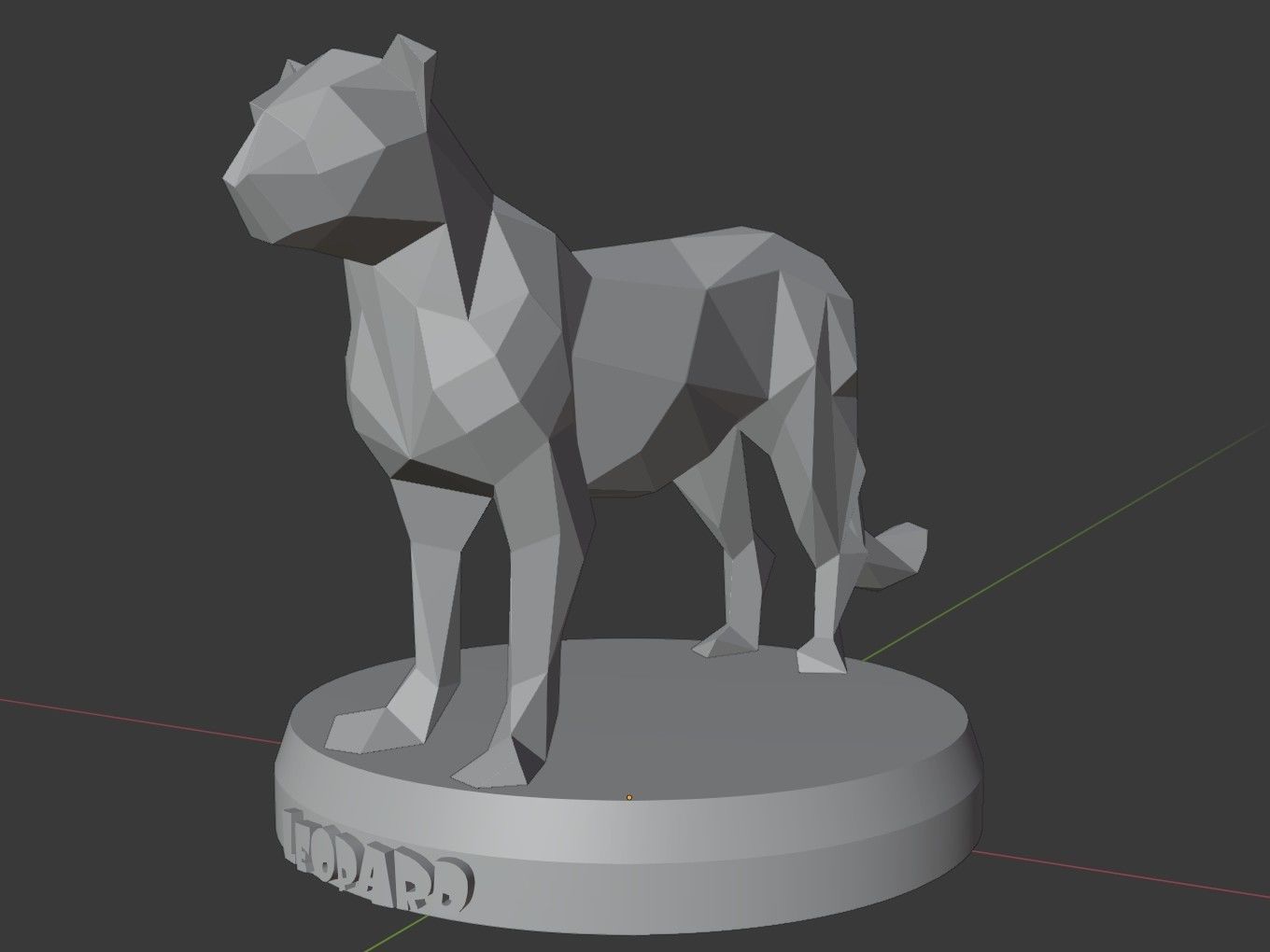 Poly Leopard 3D print model_9