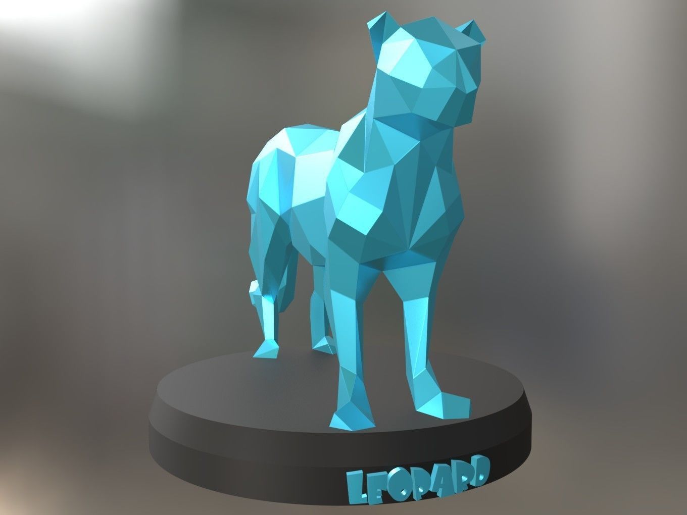 Poly Leopard 3D print model_5