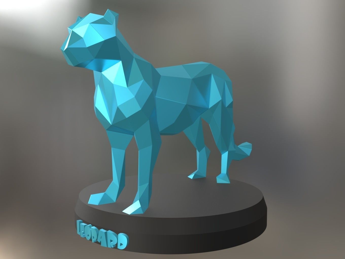 Poly Leopard 3D print model_6