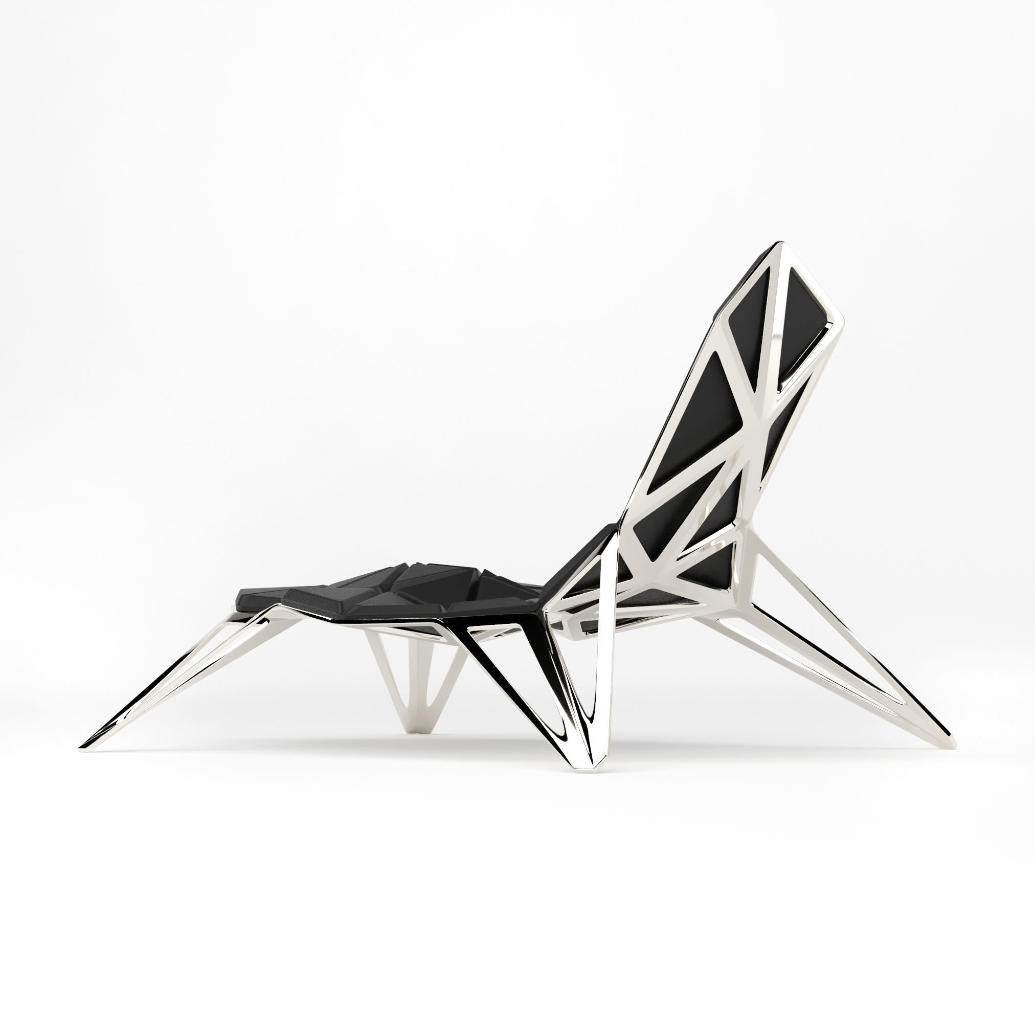 Ruby Chair Futuristic 3D model_3