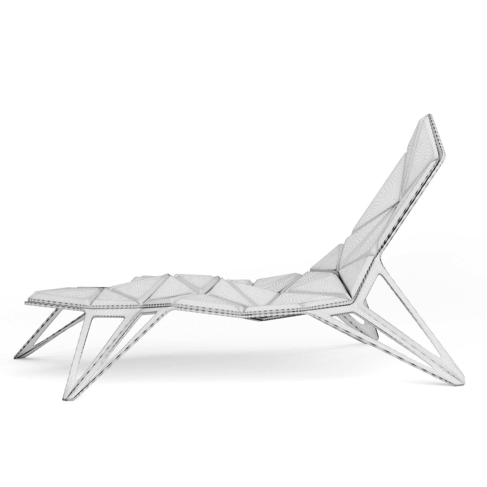 Ruby Chair Futuristic 3D model_5