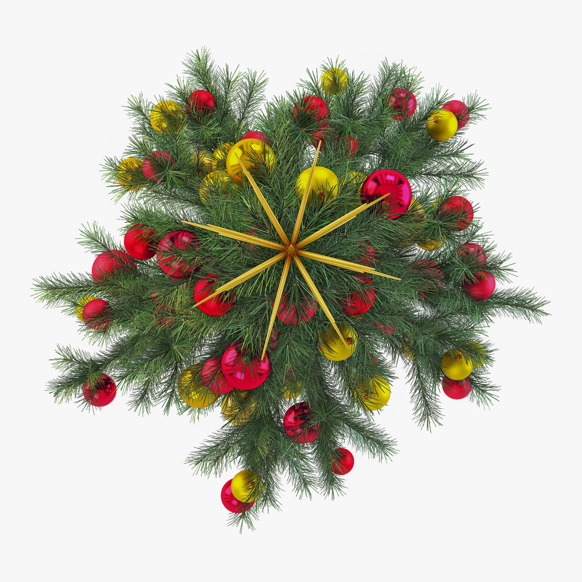 Christmas Tree 150cm v 2 3D model_4