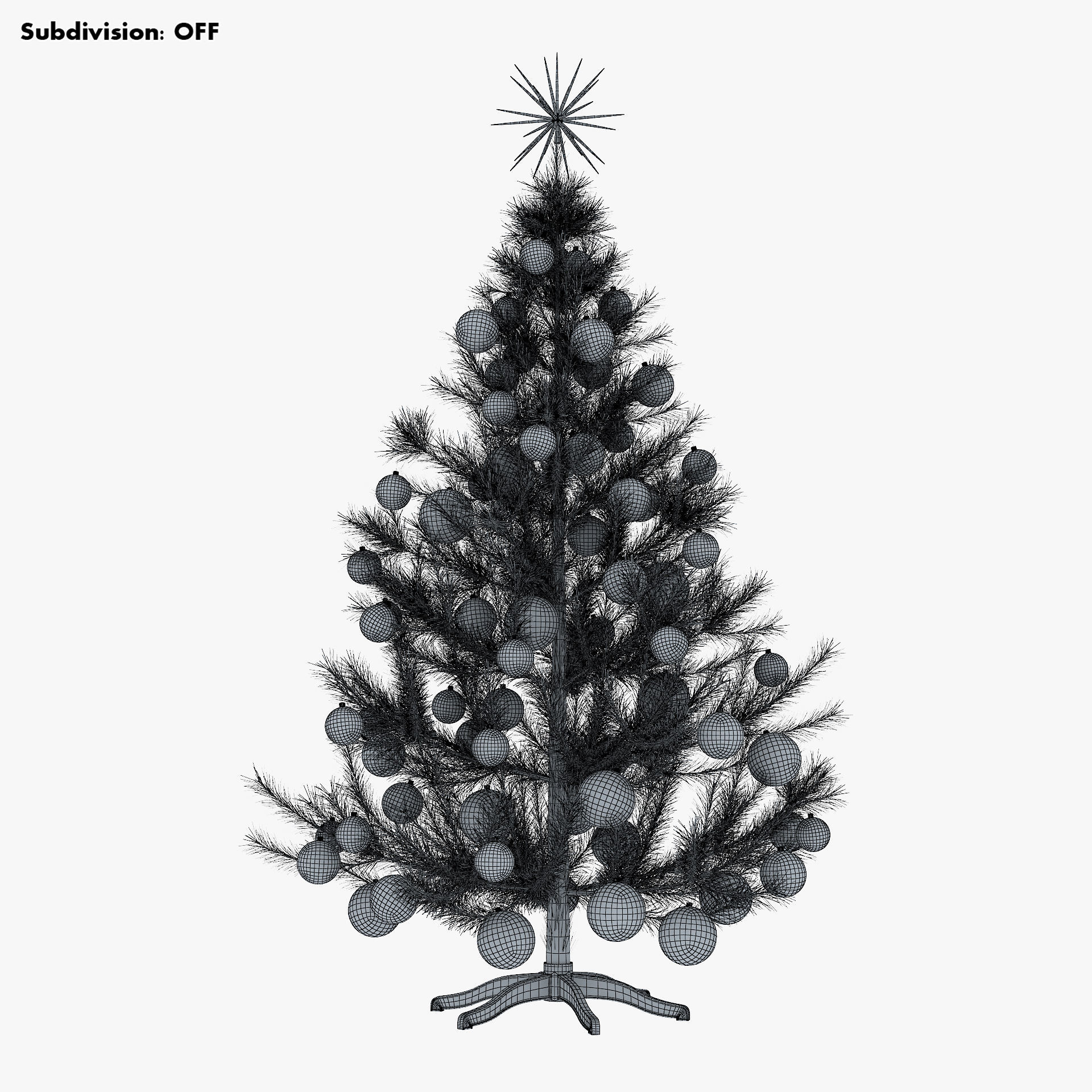 Christmas Tree 150cm v 2 3D model_10