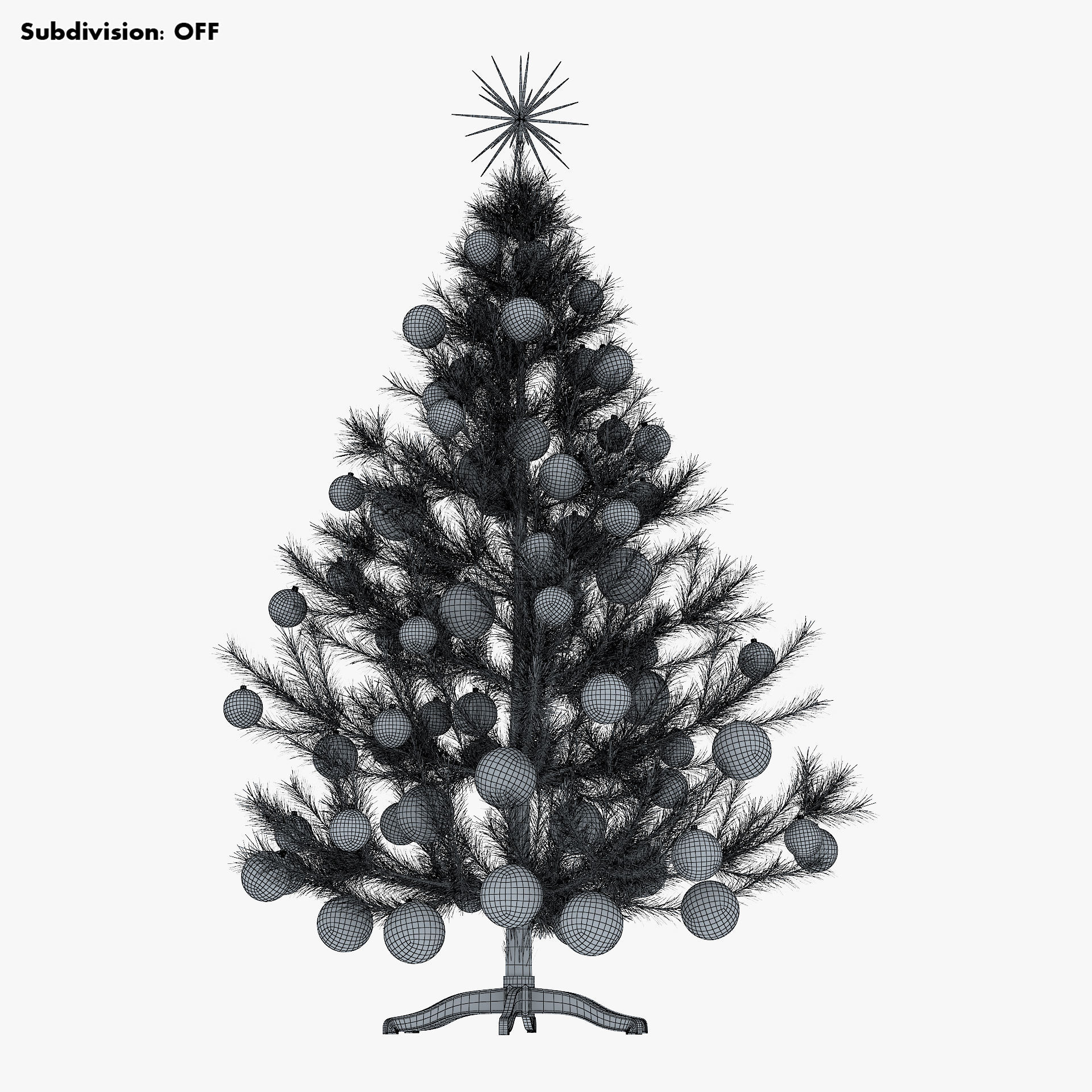 Christmas Tree 150cm v 2 3D model_12