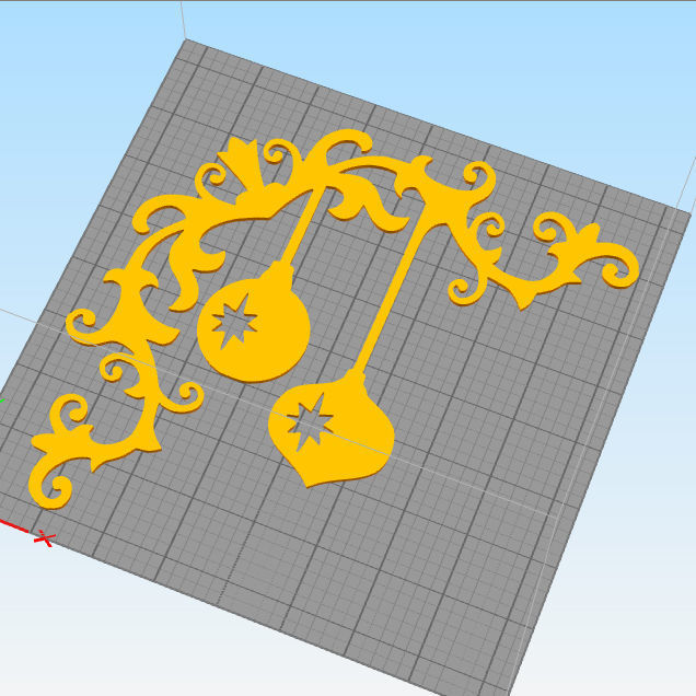 Christmas wall decoration 3D print model_1