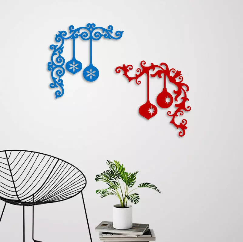 Christmas wall decoration 3D print model_0