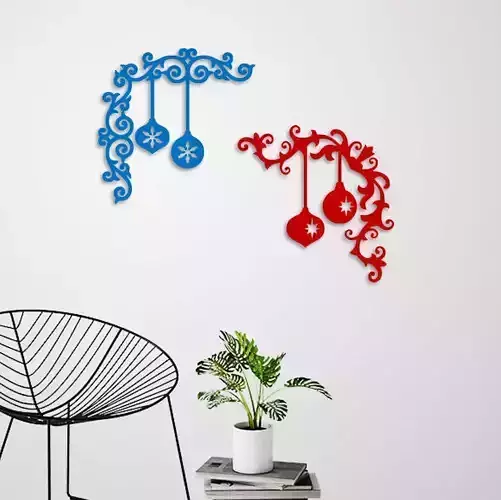 Christmas wall decoration 3D print model Christmas wall decoration 3D print model