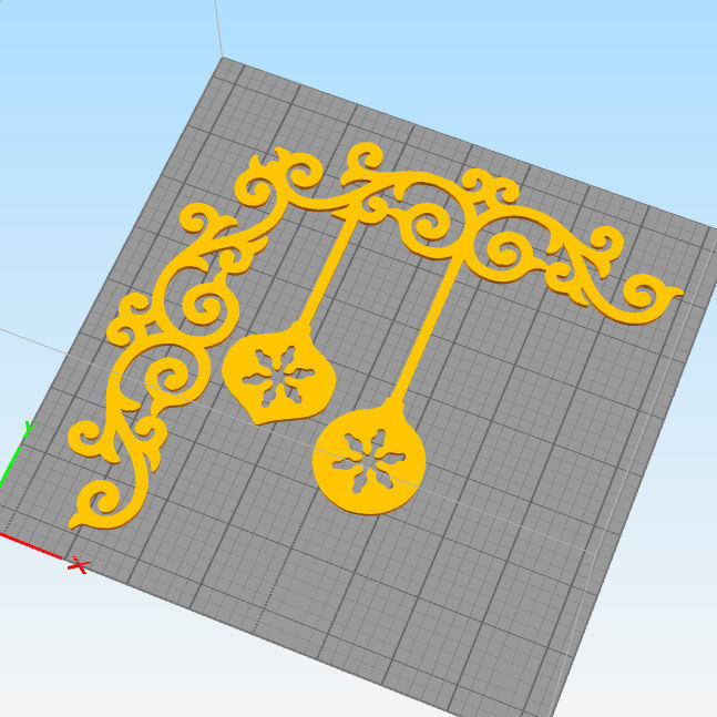 Christmas wall decoration 3D print model_2