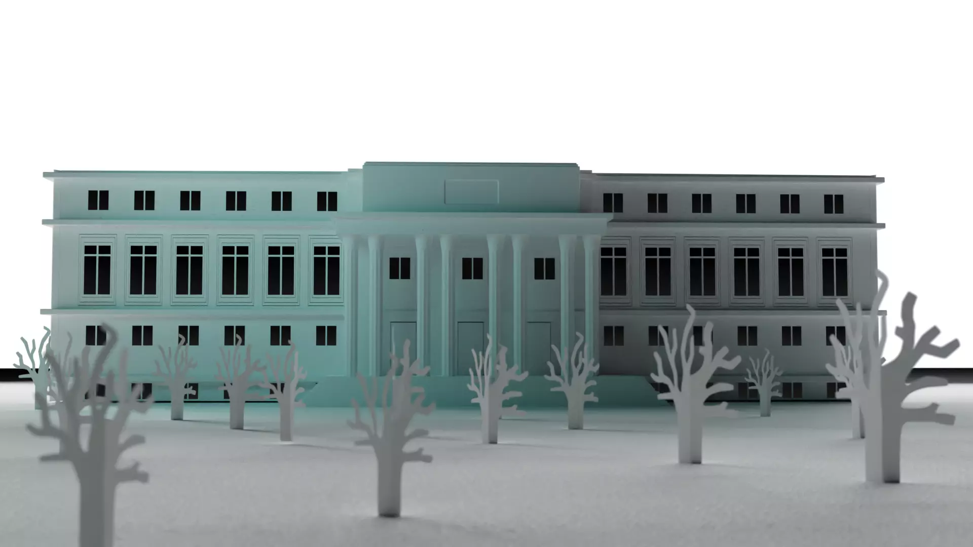 White Royal Mint Mansion Free 3D model