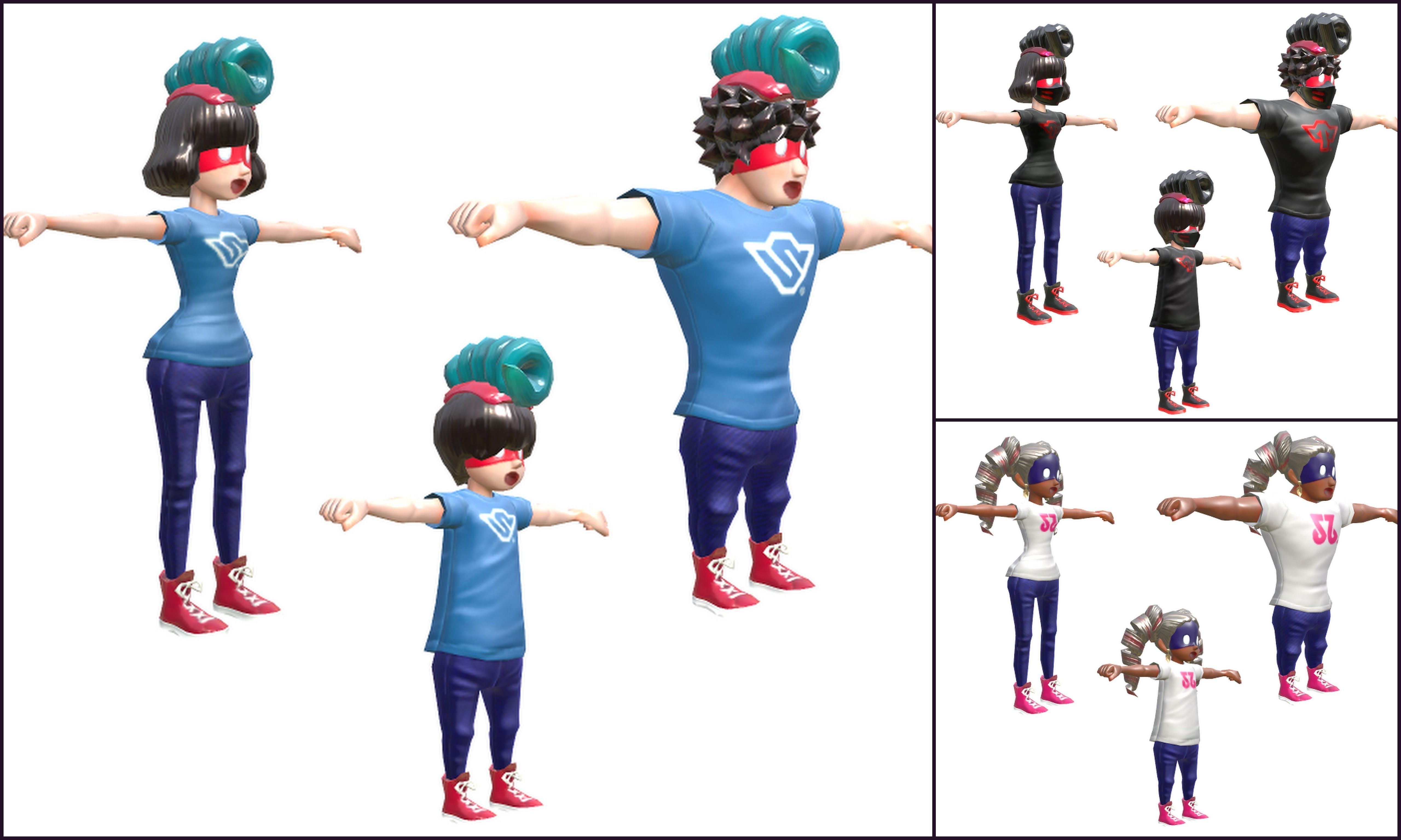 Cartoon - Characters Low-poly 3D model_3
