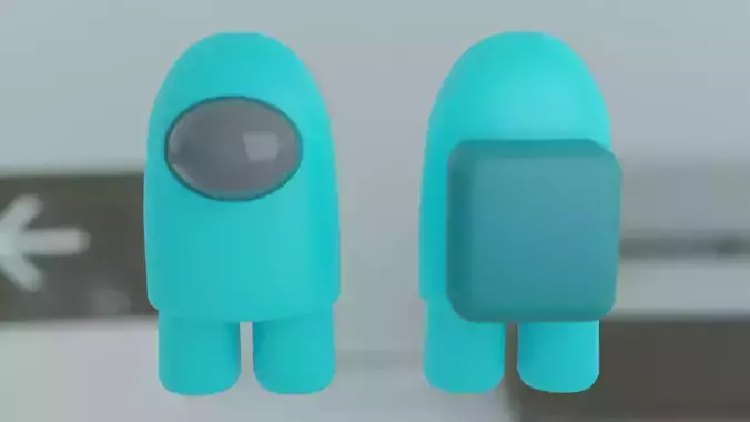 Among us 3d rigged 3D model