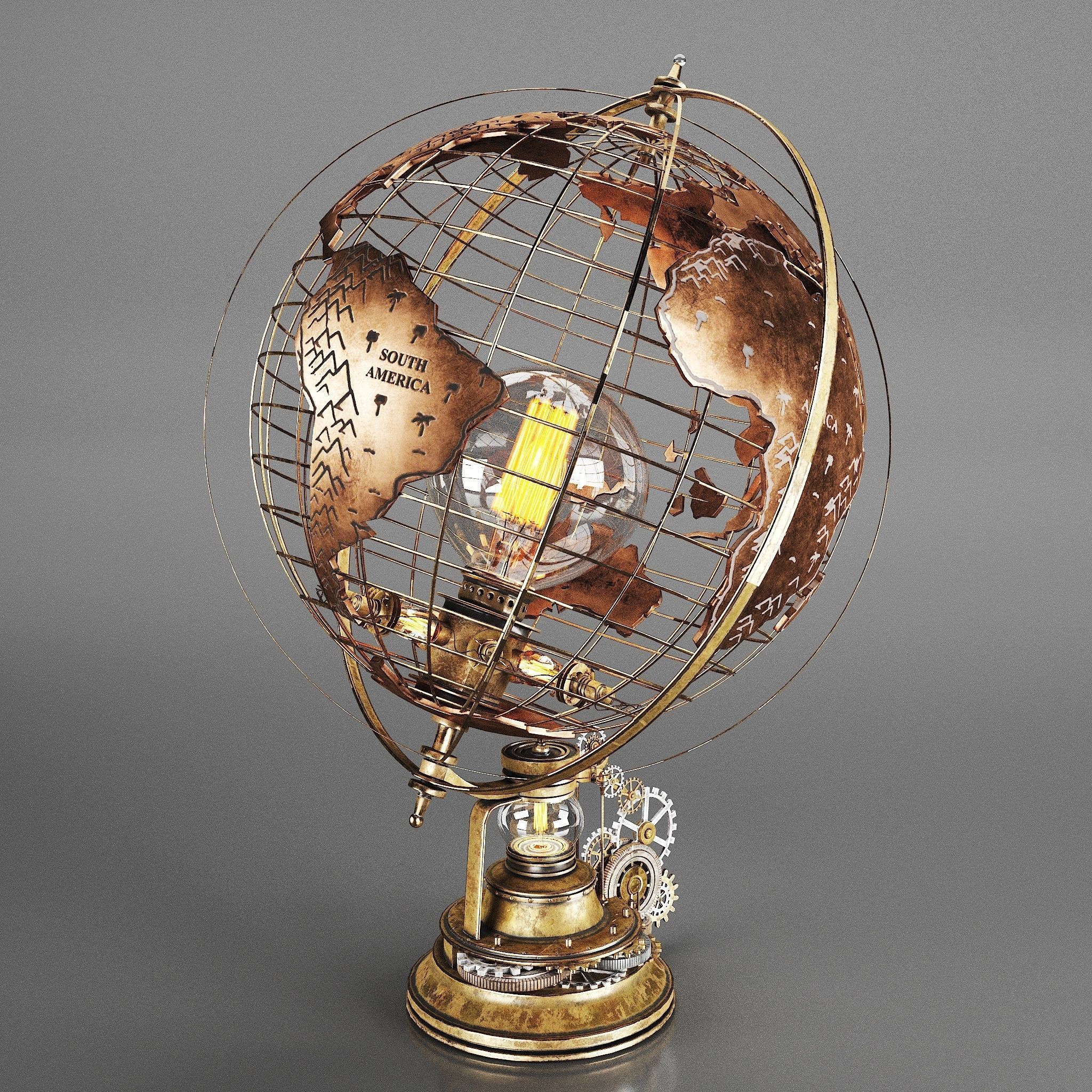 Steampunk Traveler Set 3D model_4