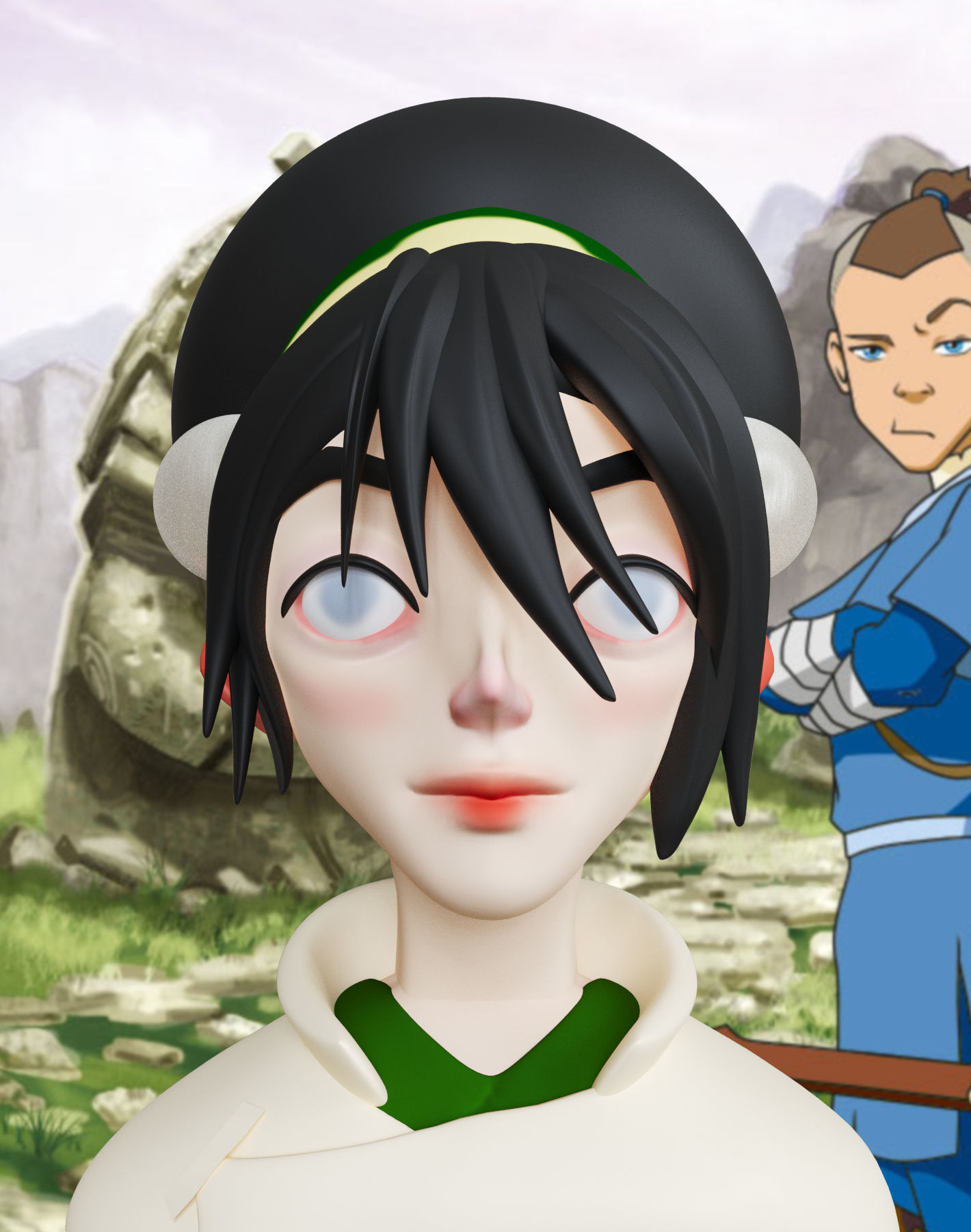 Toph Beifong Avatar The Last Airbender 3d print model Free 3D print model_0