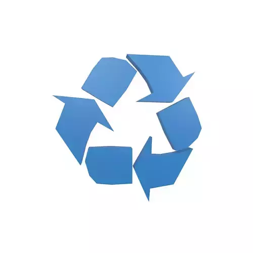 Recycle Symbols v1 004 Low-poly 3D model