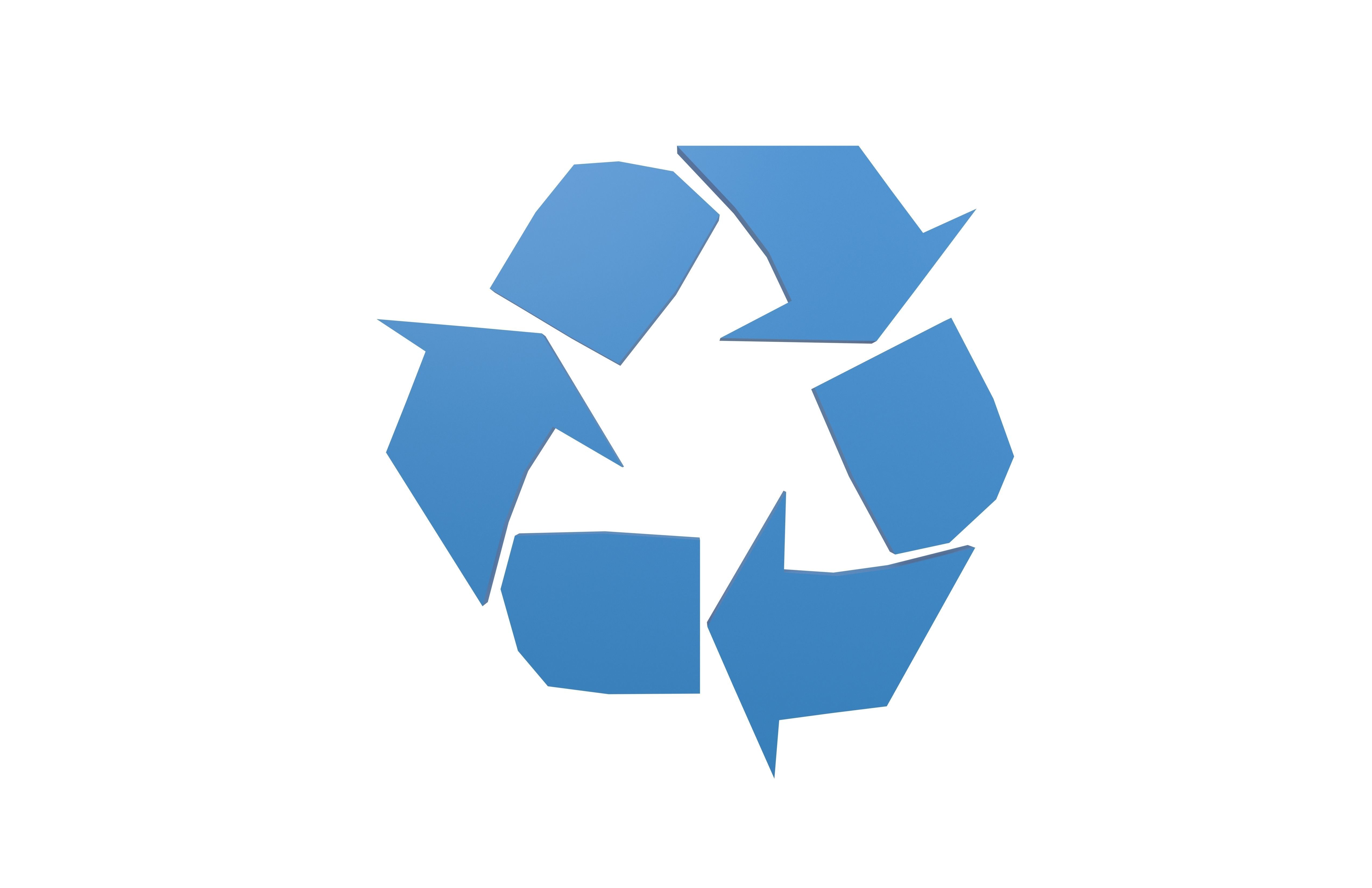 Recycle Symbols v1 004 Low-poly 3D model_1