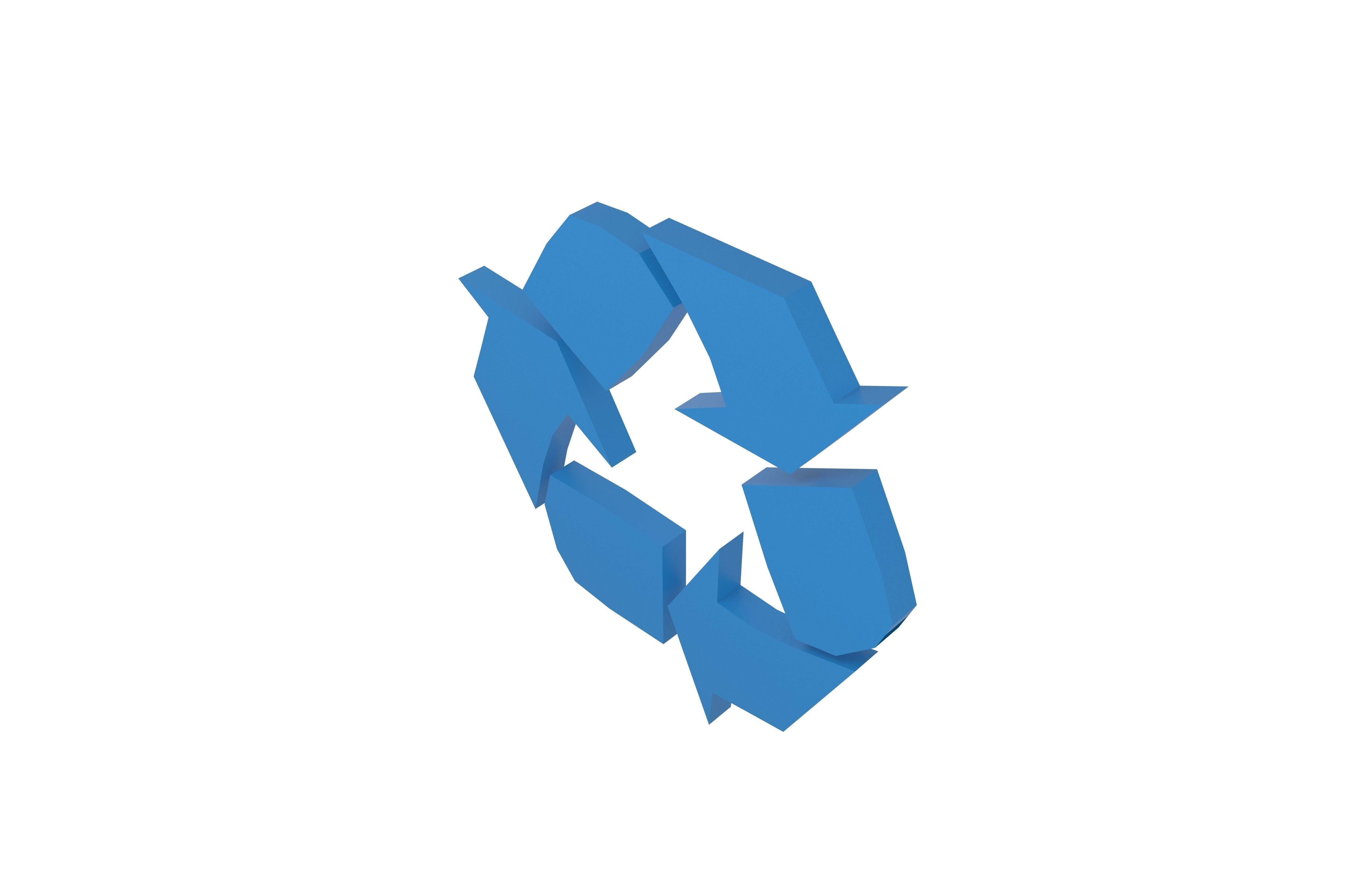 Recycle Symbols v1 004 Low-poly 3D model_2