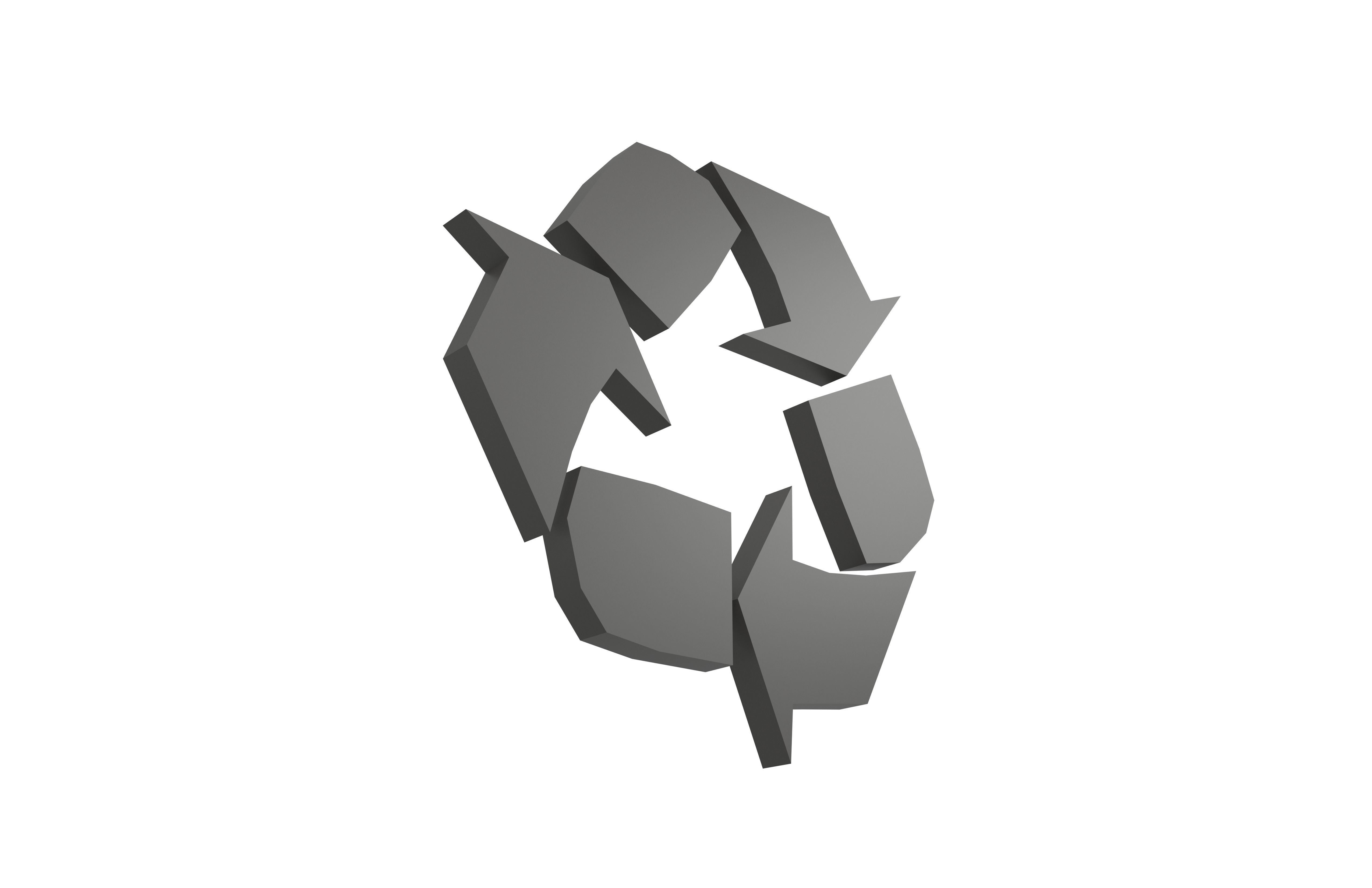 Recycle Symbols v1 006 Low-poly 3D model_3