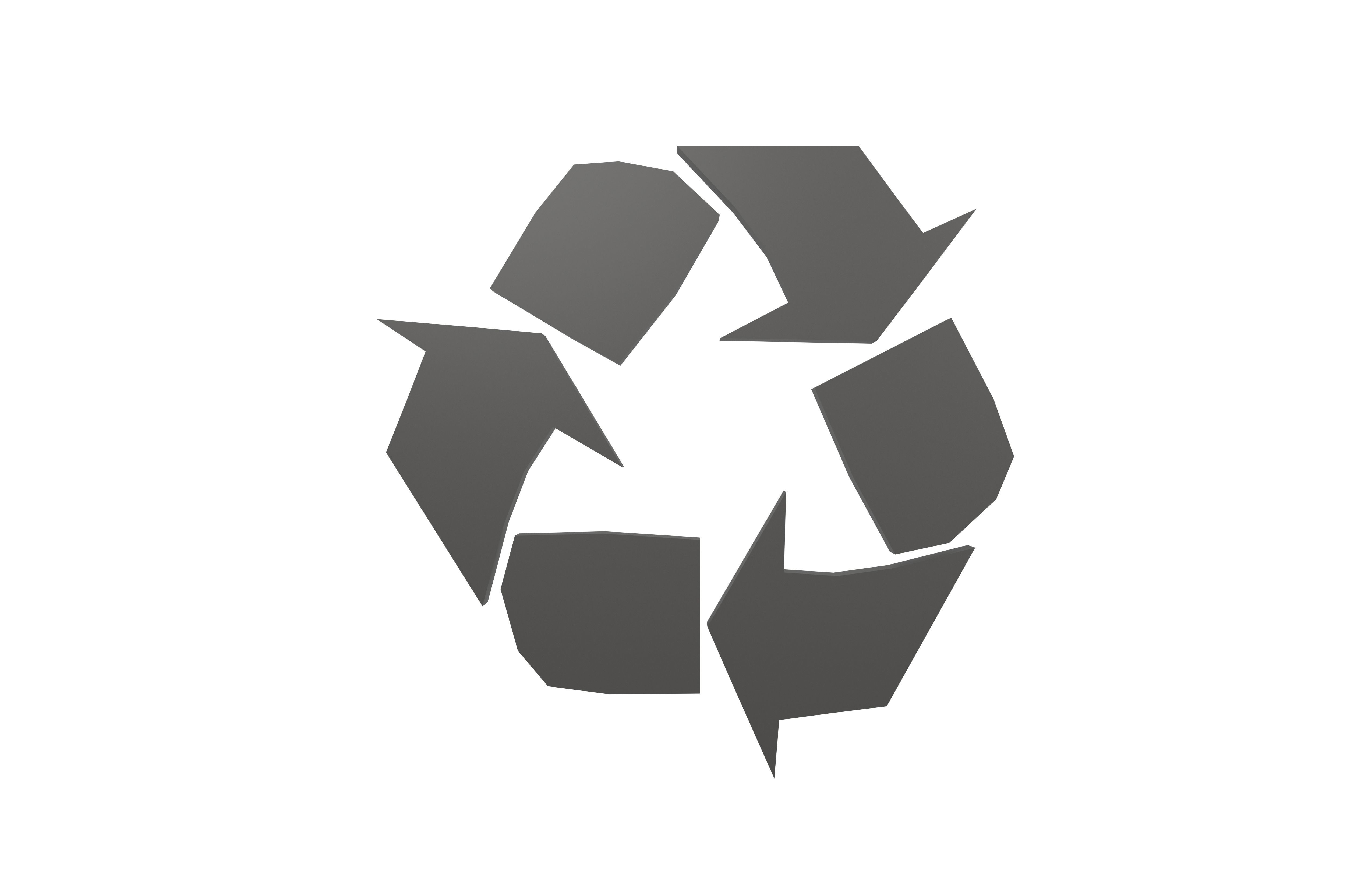 Recycle Symbols v1 006 Low-poly 3D model_1