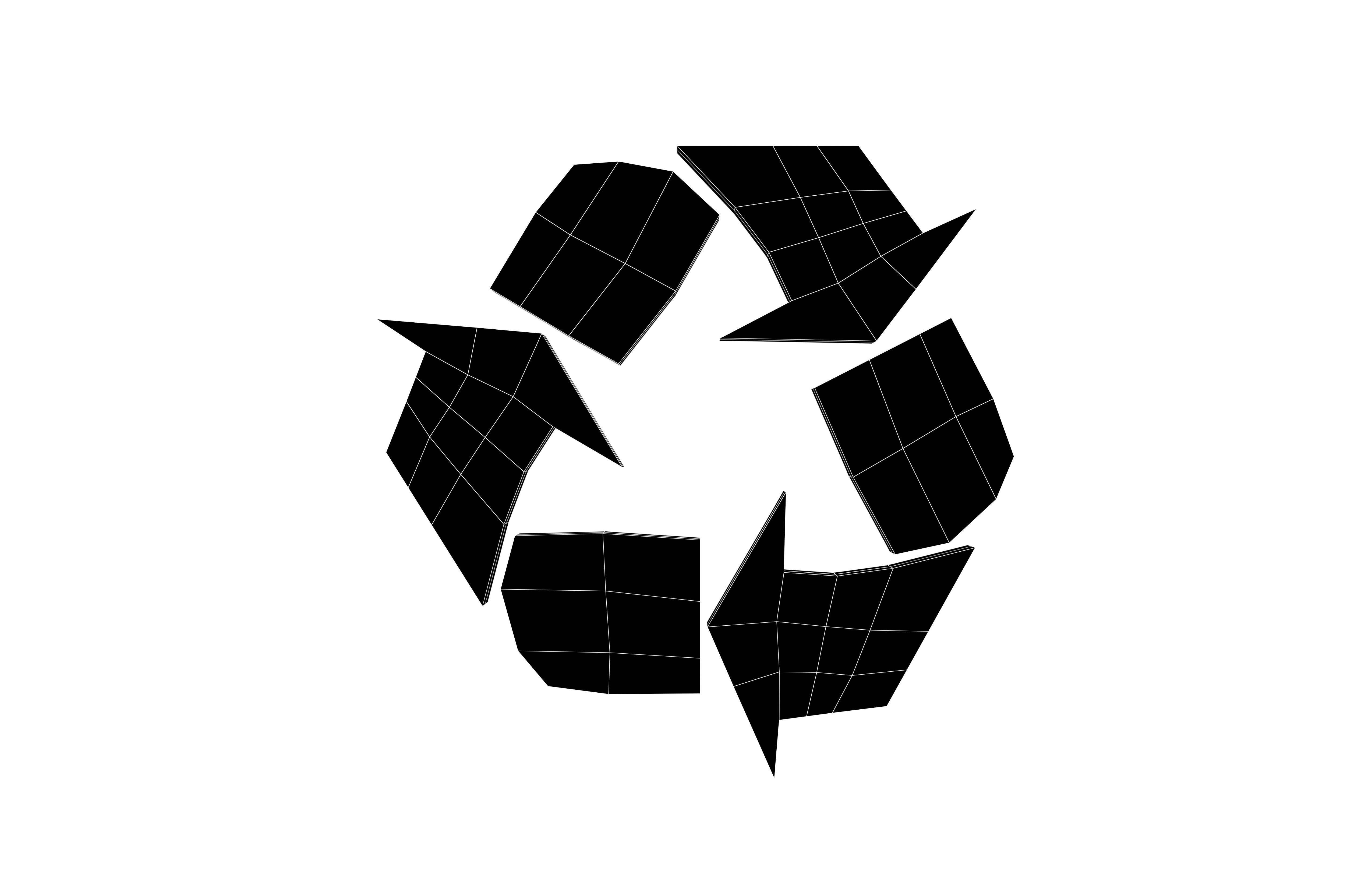 Recycle Symbols v1 010 Low-poly 3D model_6