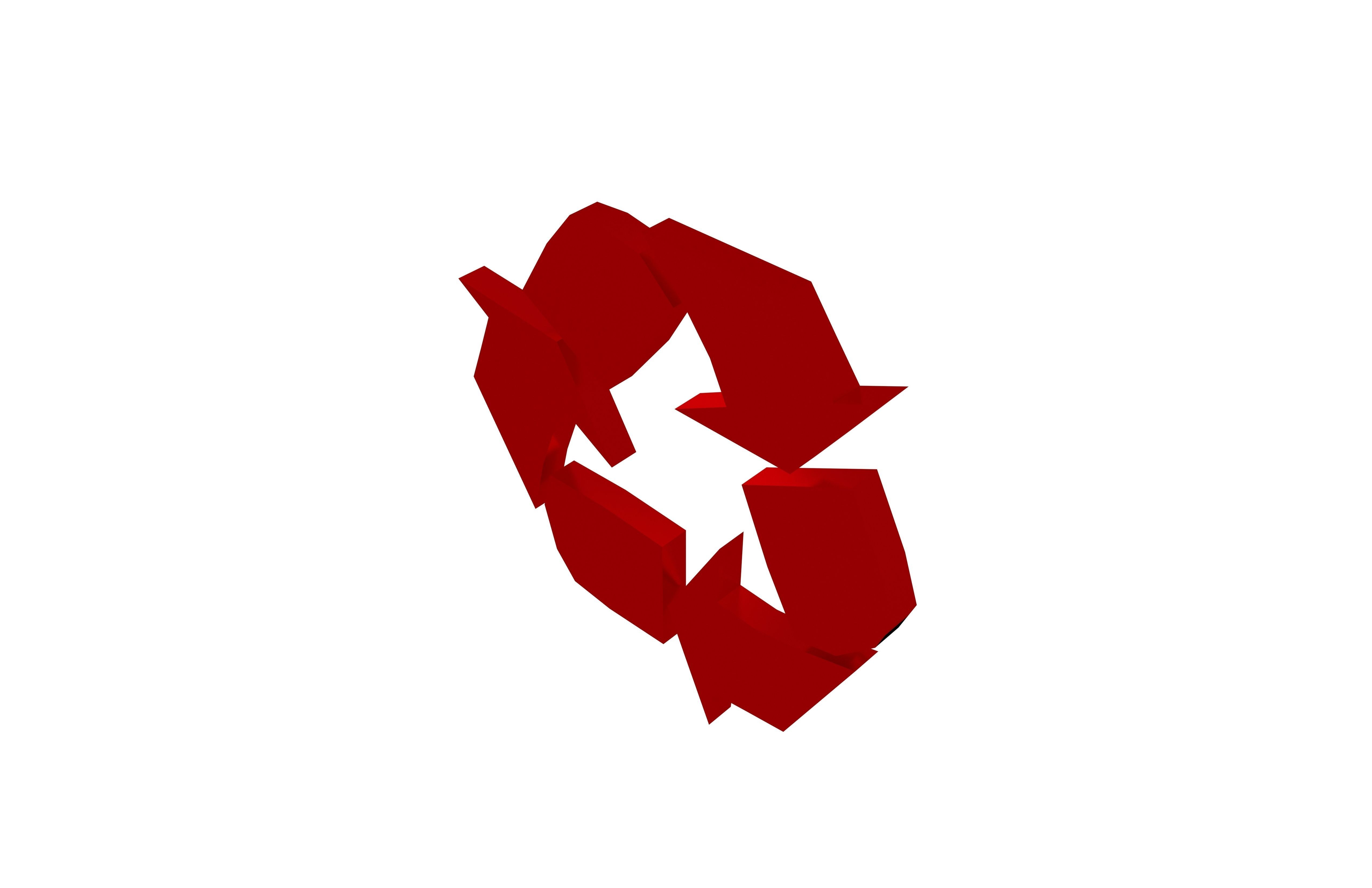 Recycle Symbols v1 010 Low-poly 3D model_3