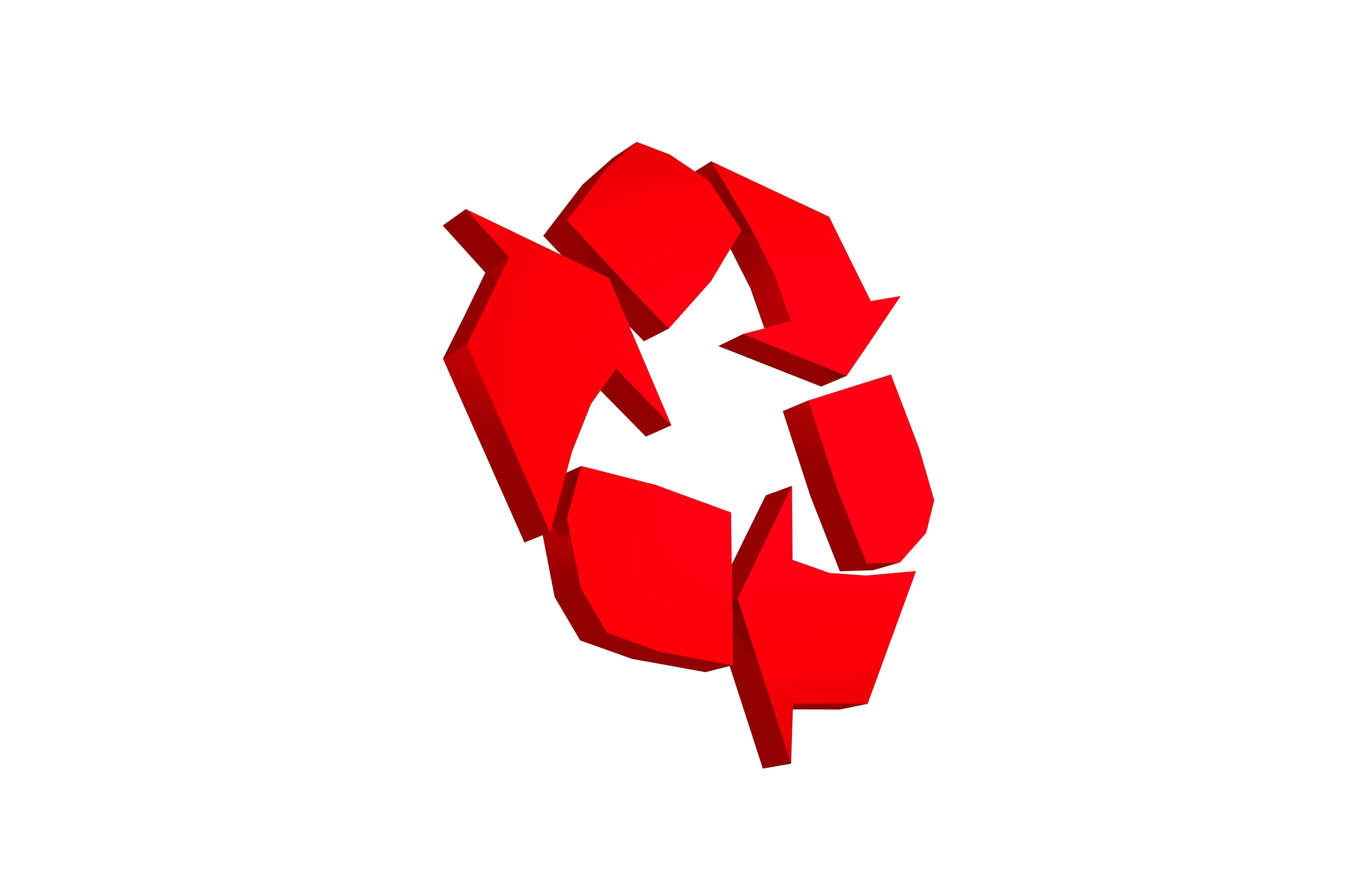 Recycle Symbols v1 010 Low-poly 3D model_1