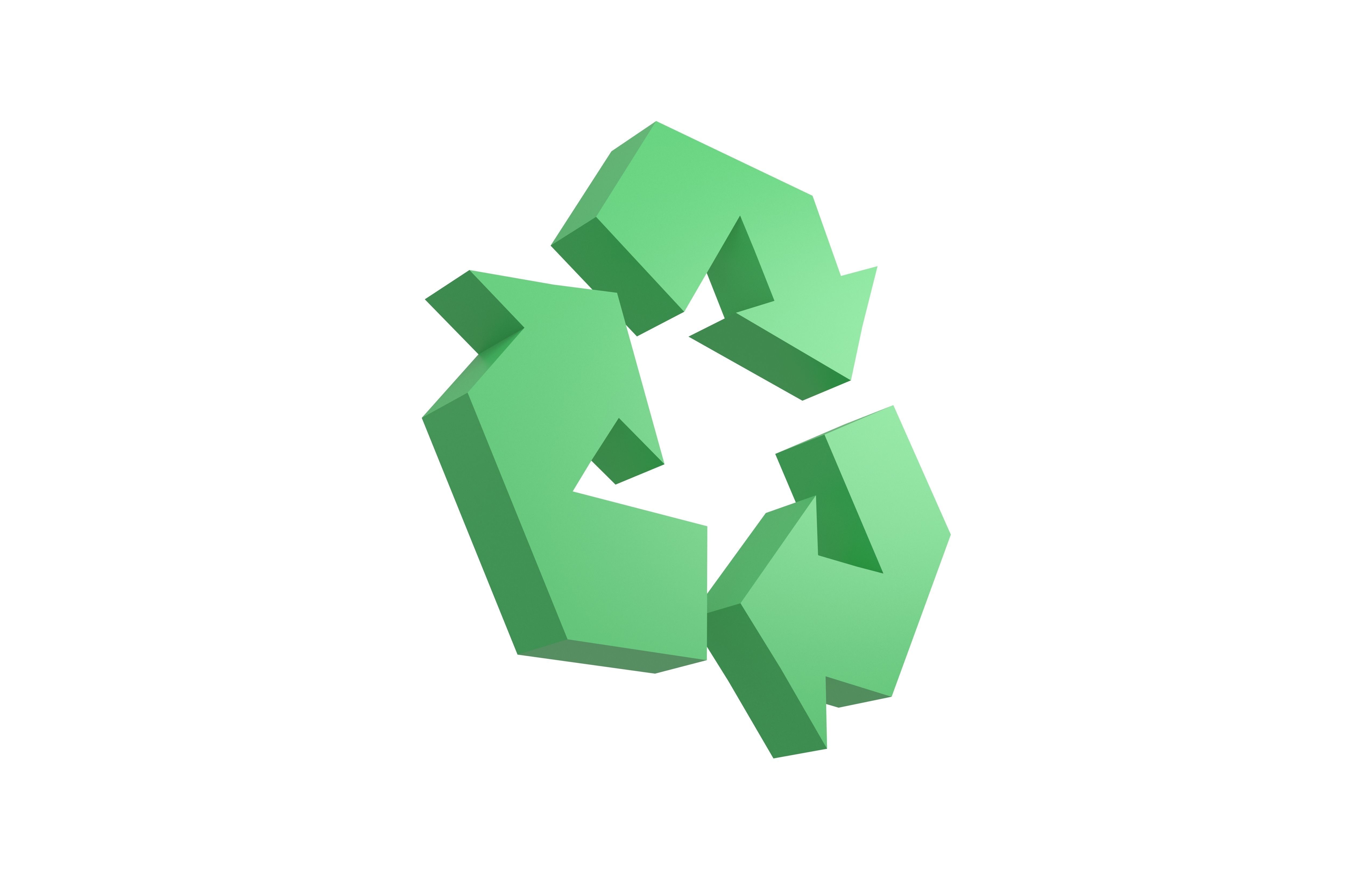 Recycle Symbols v2 001 Low-poly 3D model_1