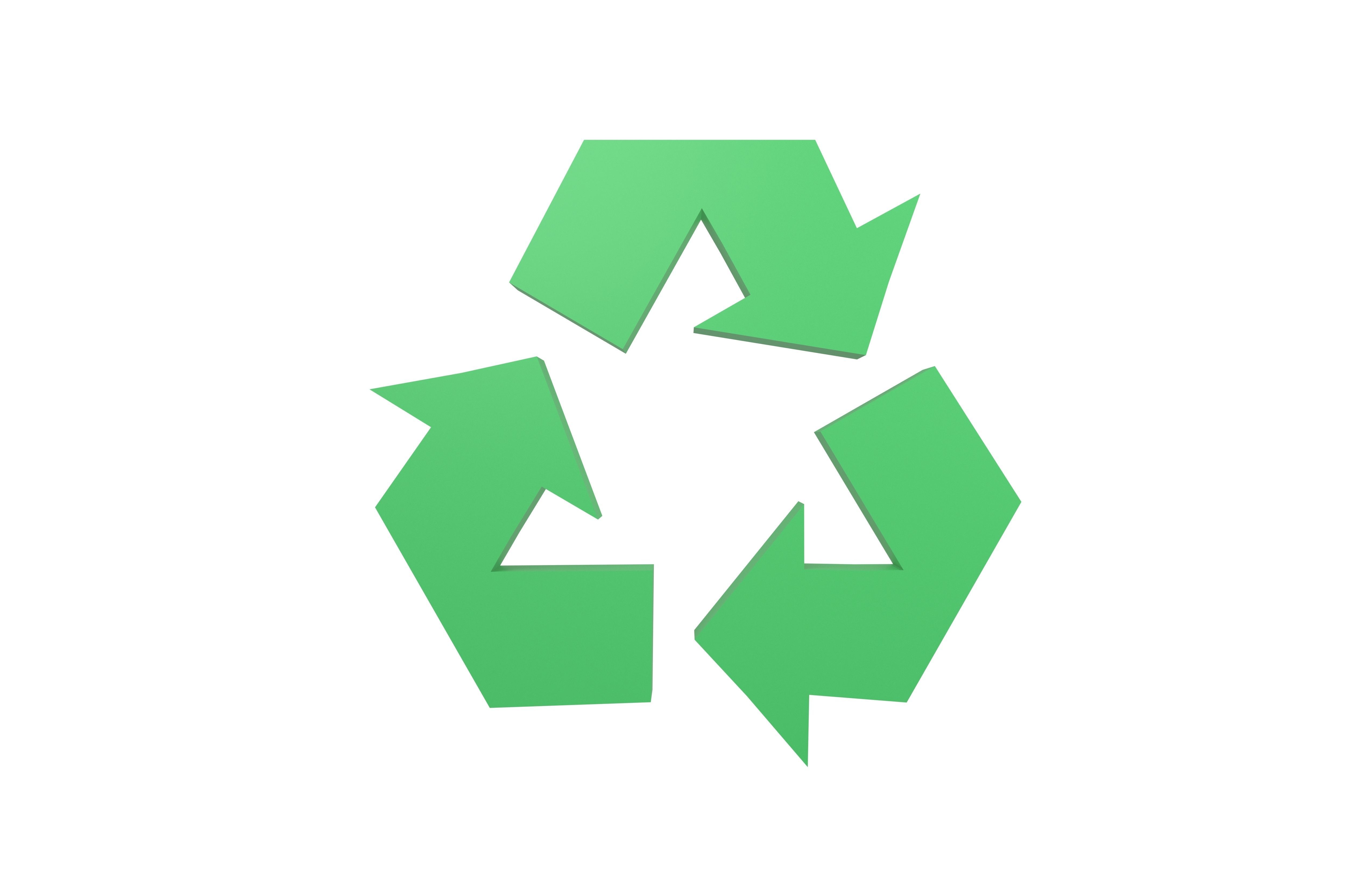Recycle Symbols v2 001 Low-poly 3D model_2