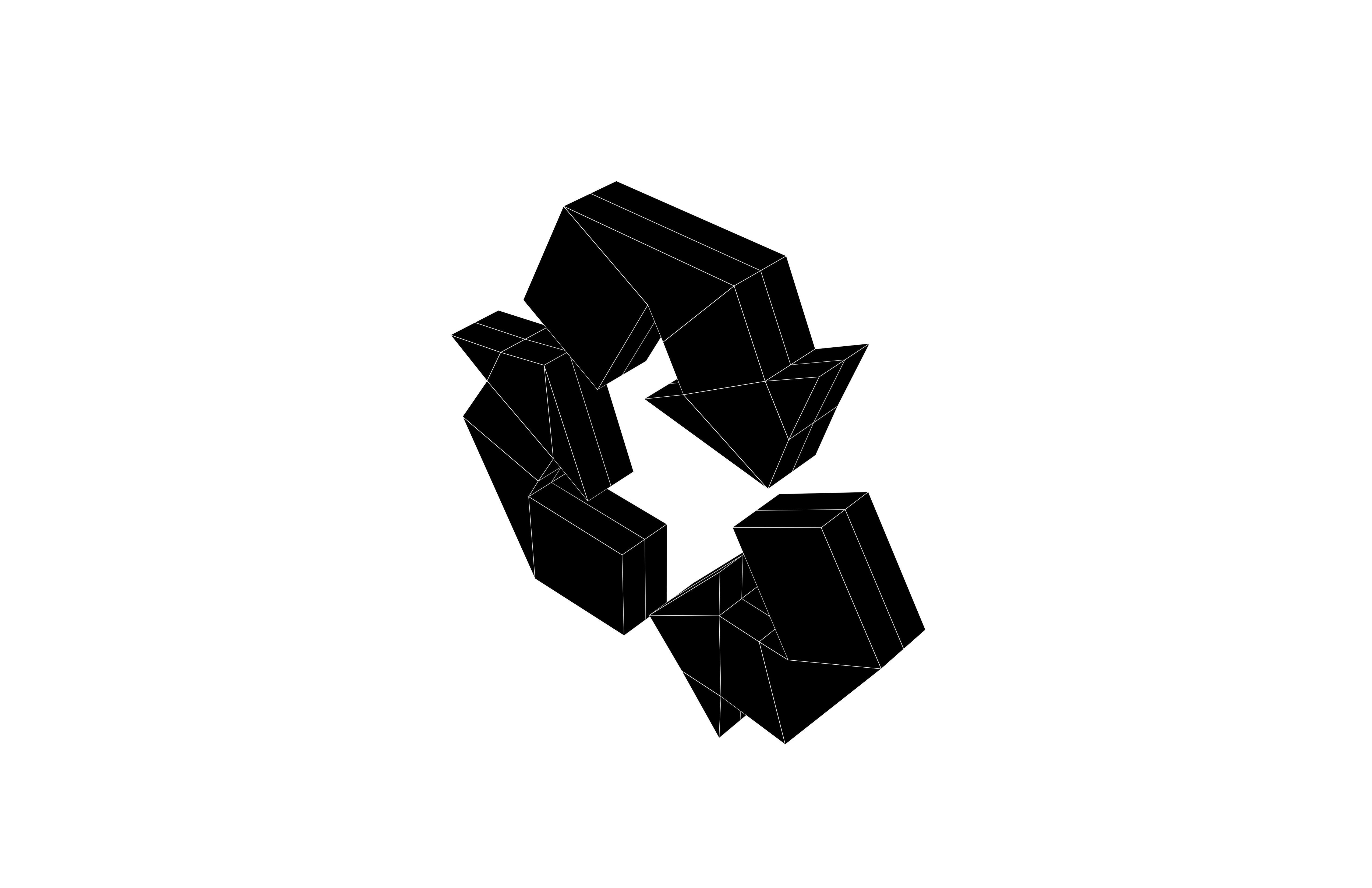 Recycle Symbols v2 001 Low-poly 3D model_6