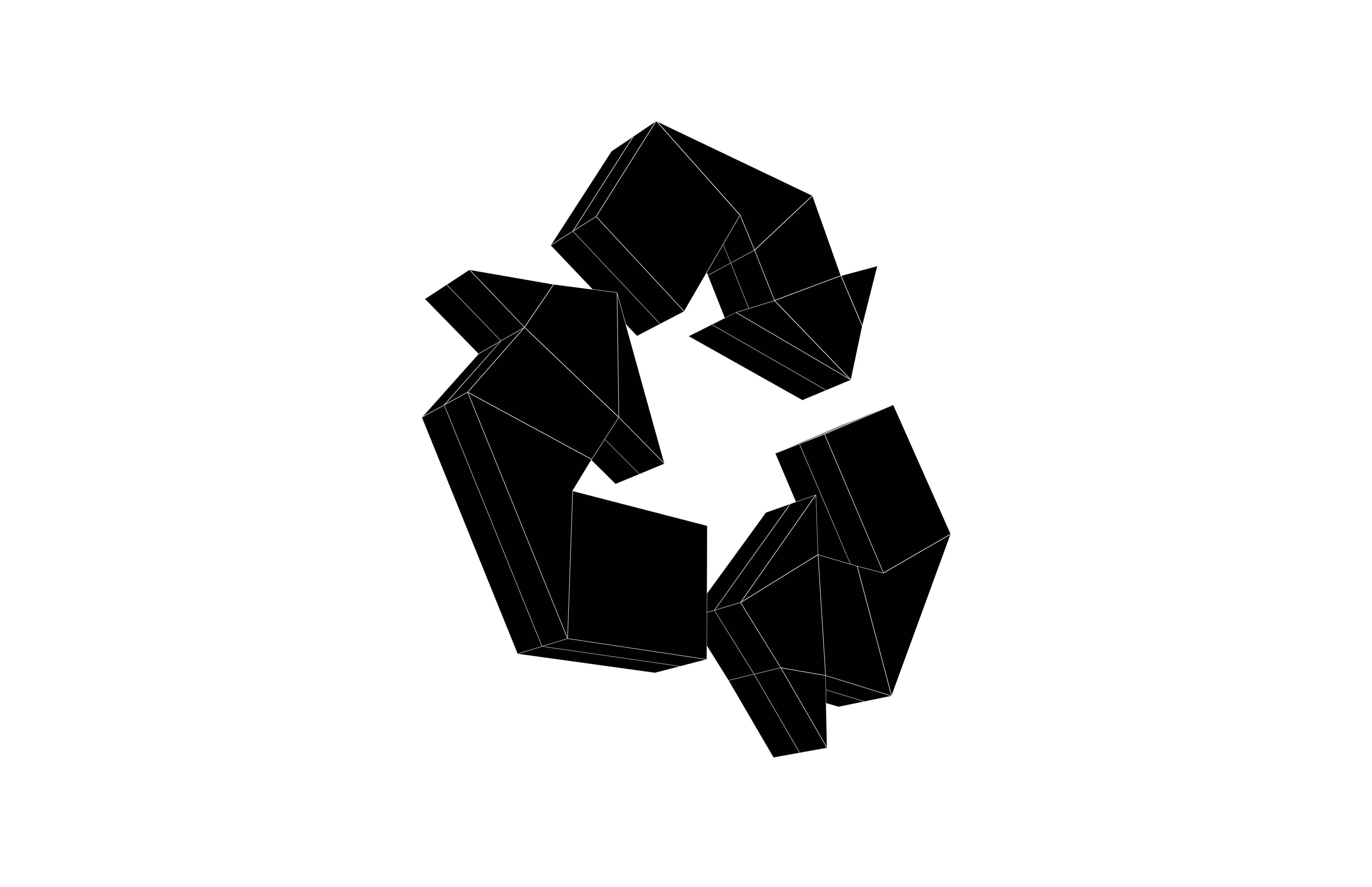 Recycle Symbols v2 004 Low-poly 3D model_7