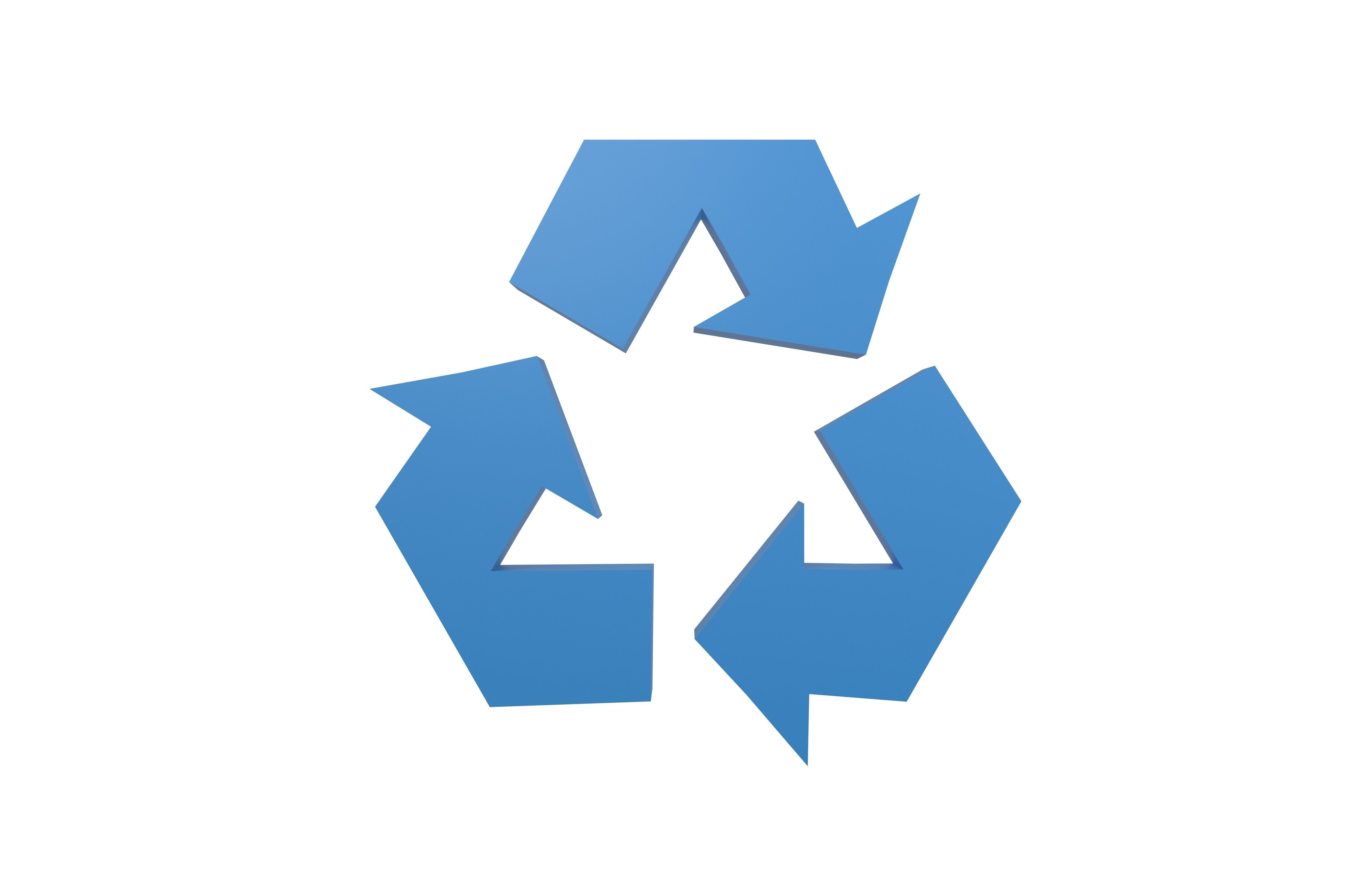 Recycle Symbols v2 004 Low-poly 3D model_1