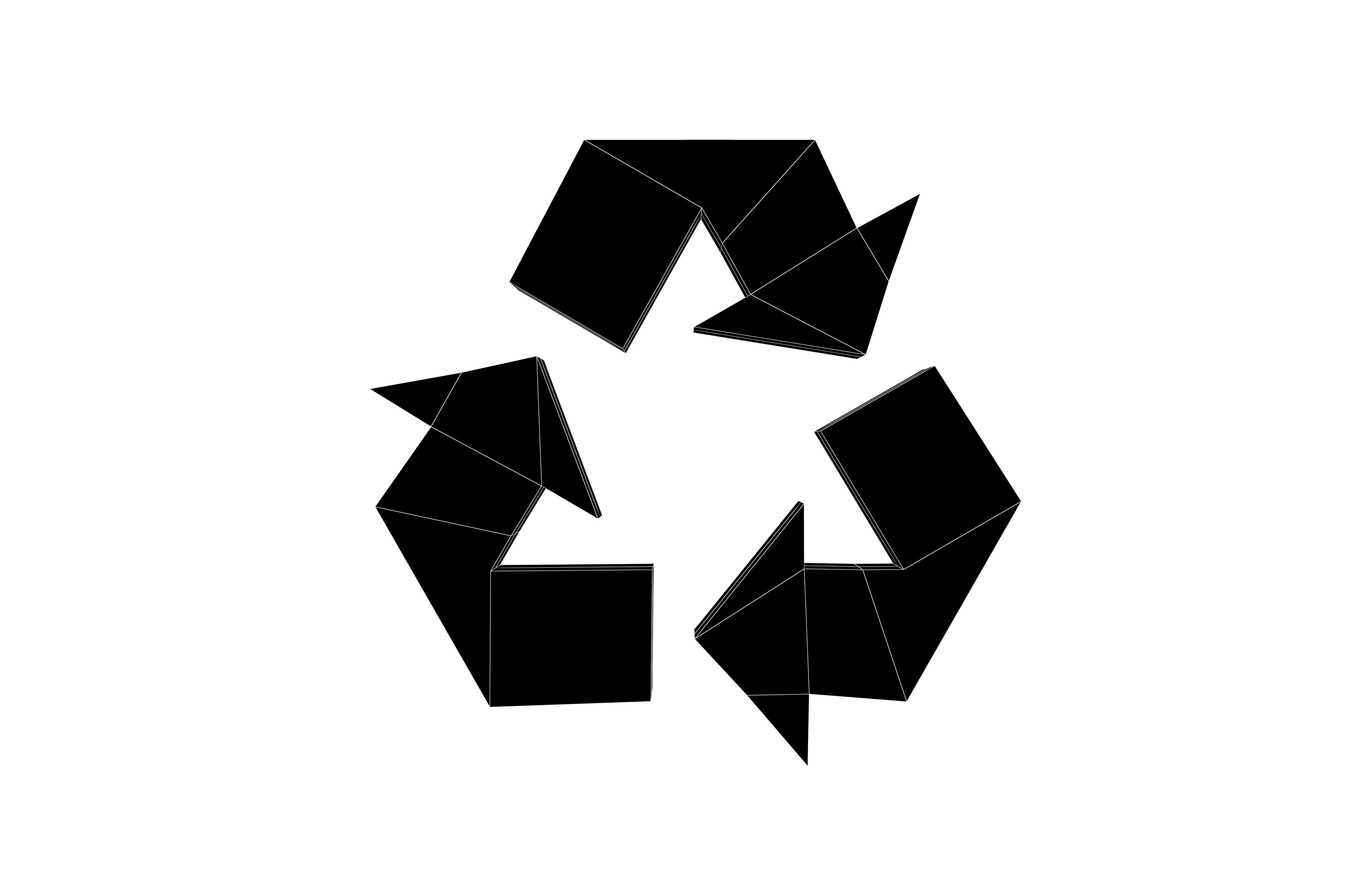 Recycle Symbols v2 004 Low-poly 3D model_5