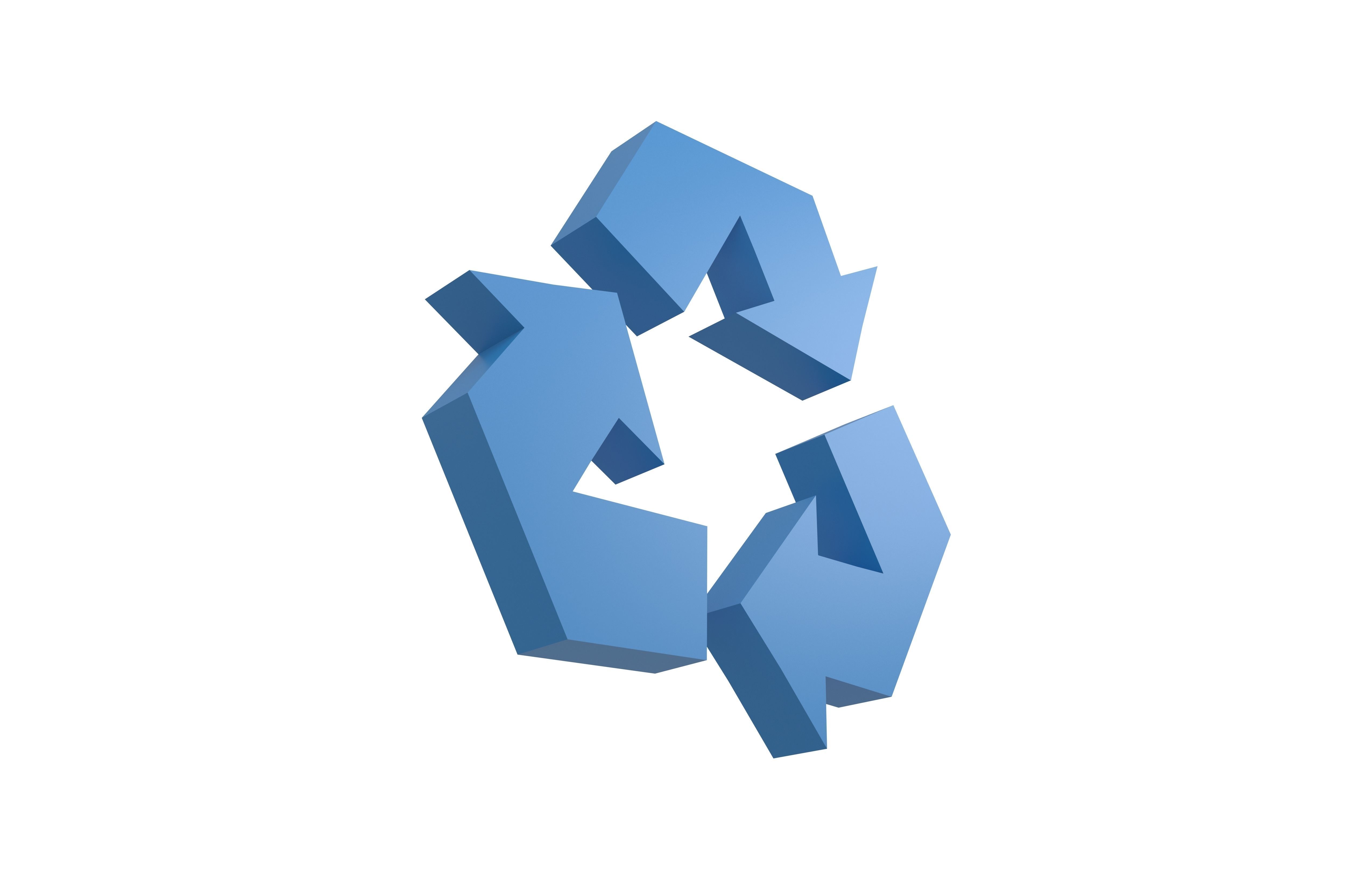 Recycle Symbols v2 004 Low-poly 3D model_3