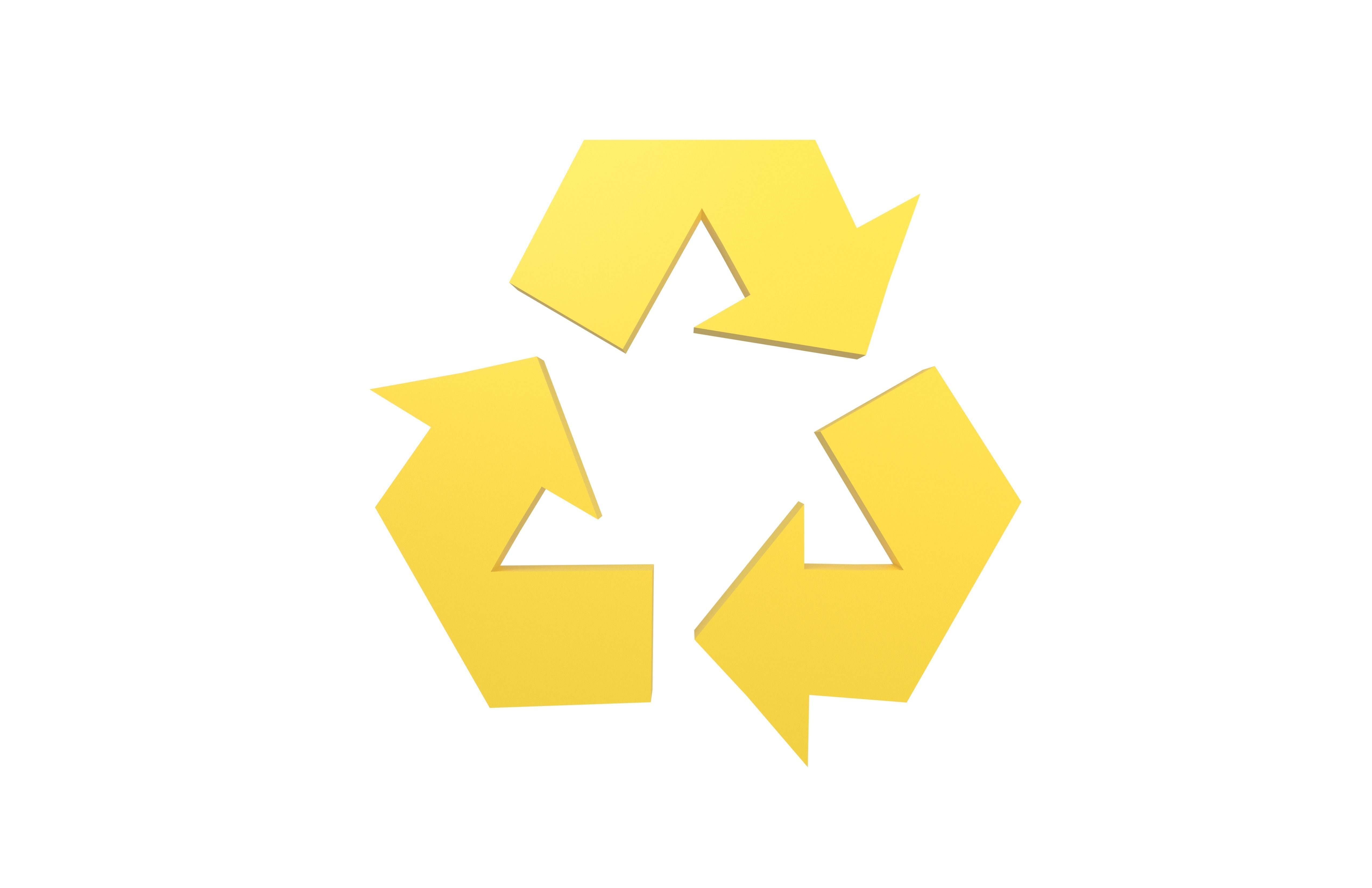 Recycle Symbols v2 005 Low-poly 3D model_2