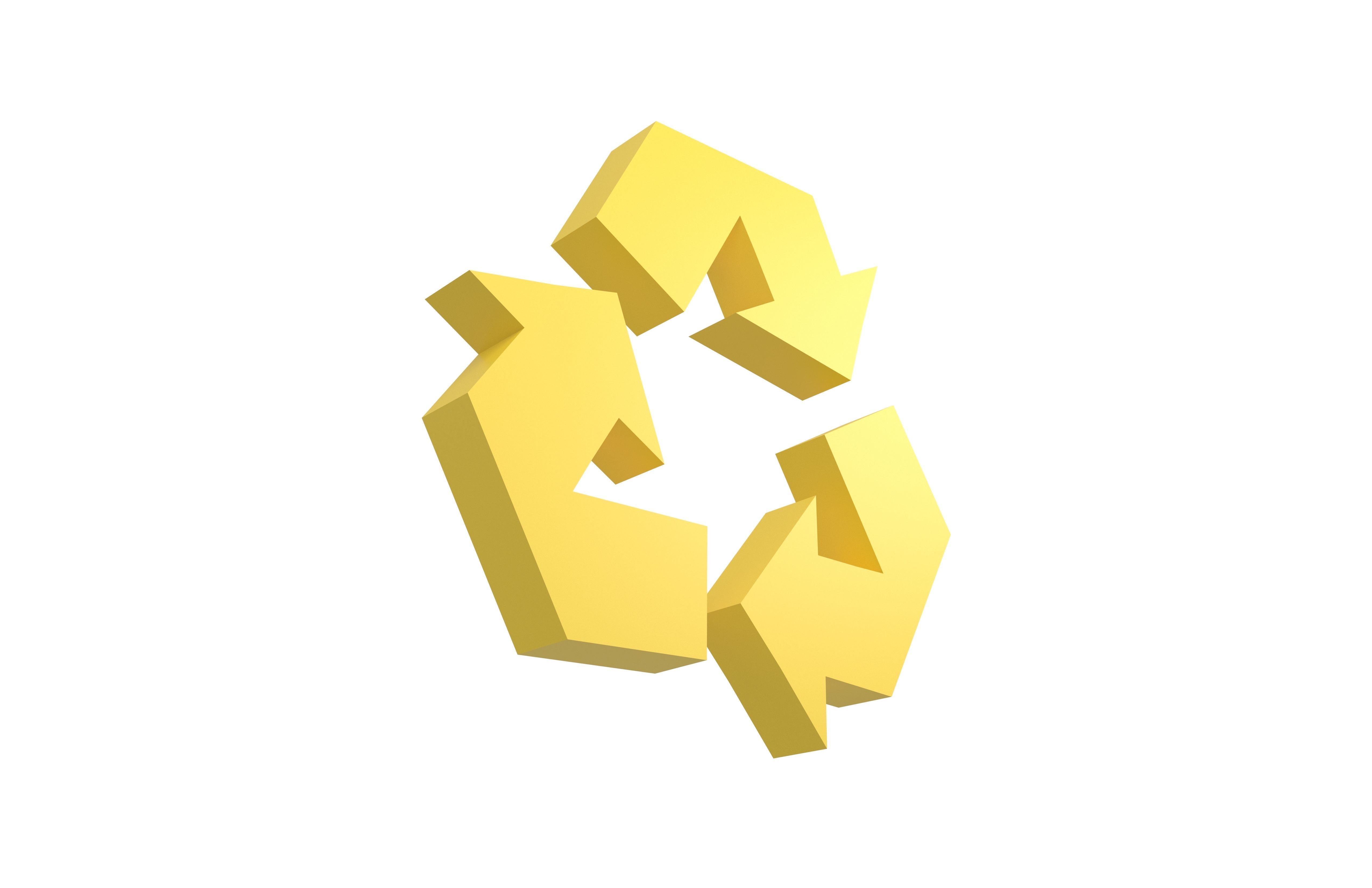 Recycle Symbols v2 005 Low-poly 3D model_3