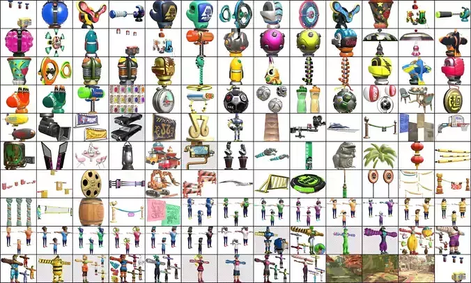 Cartoon - Collection Characters Objects Items