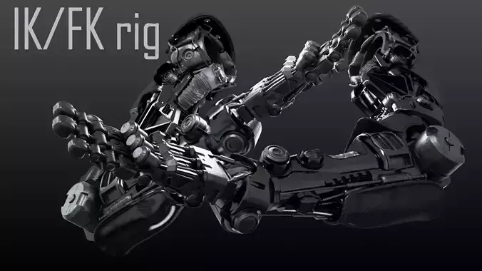 FPS Hand mechanical 05 3D model
