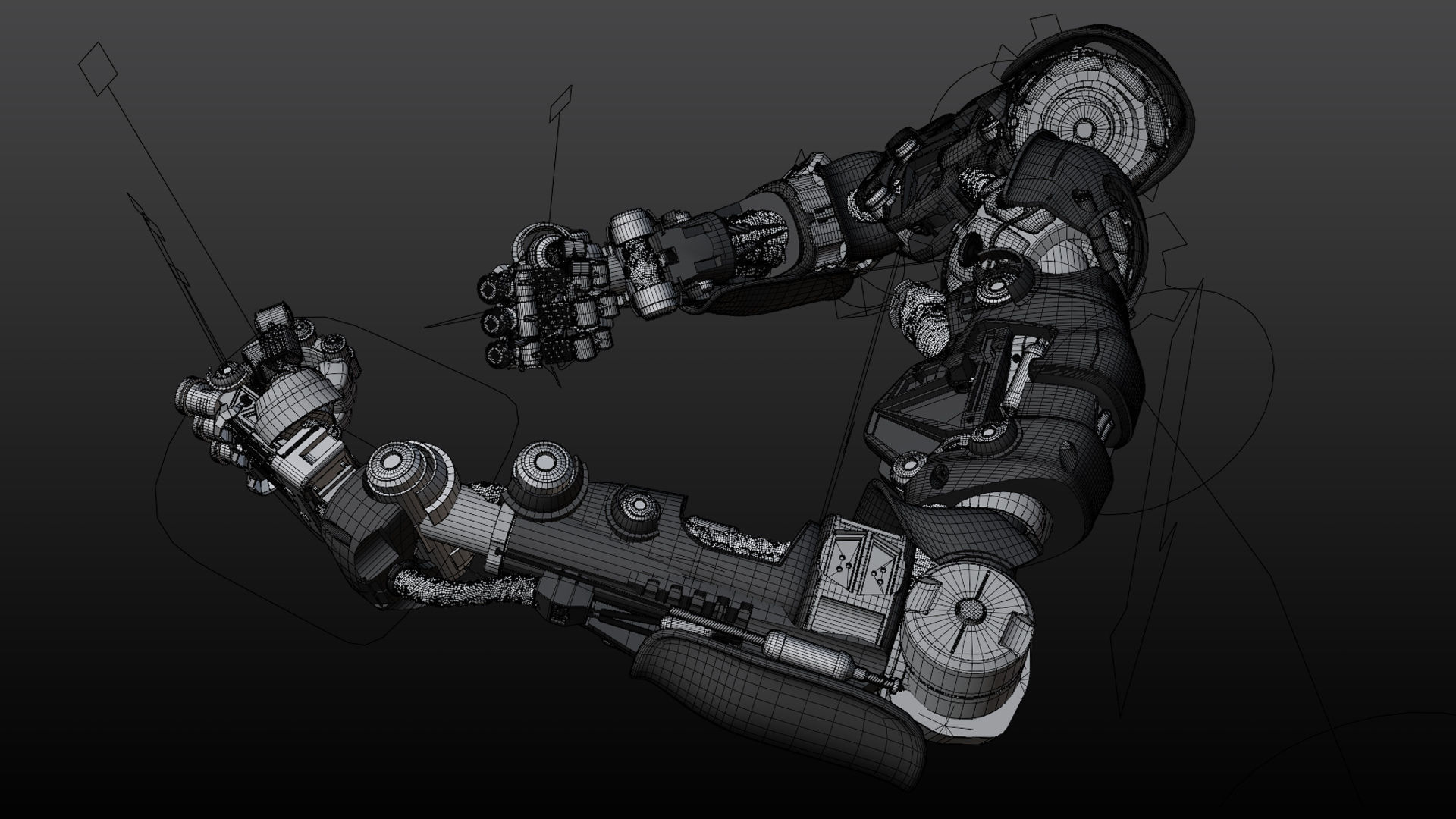 FPS Hand mechanical 05 3D model_20