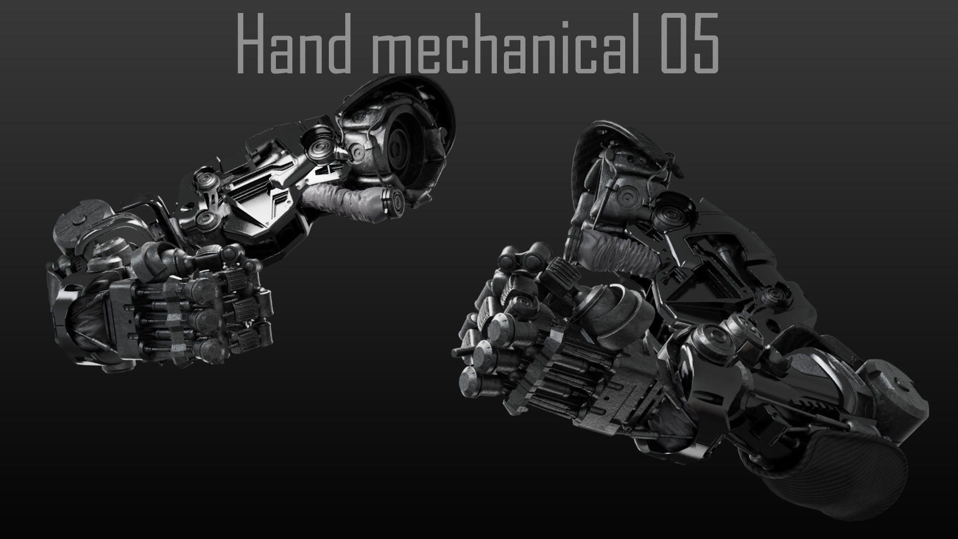 FPS Hand mechanical 05 3D model_5