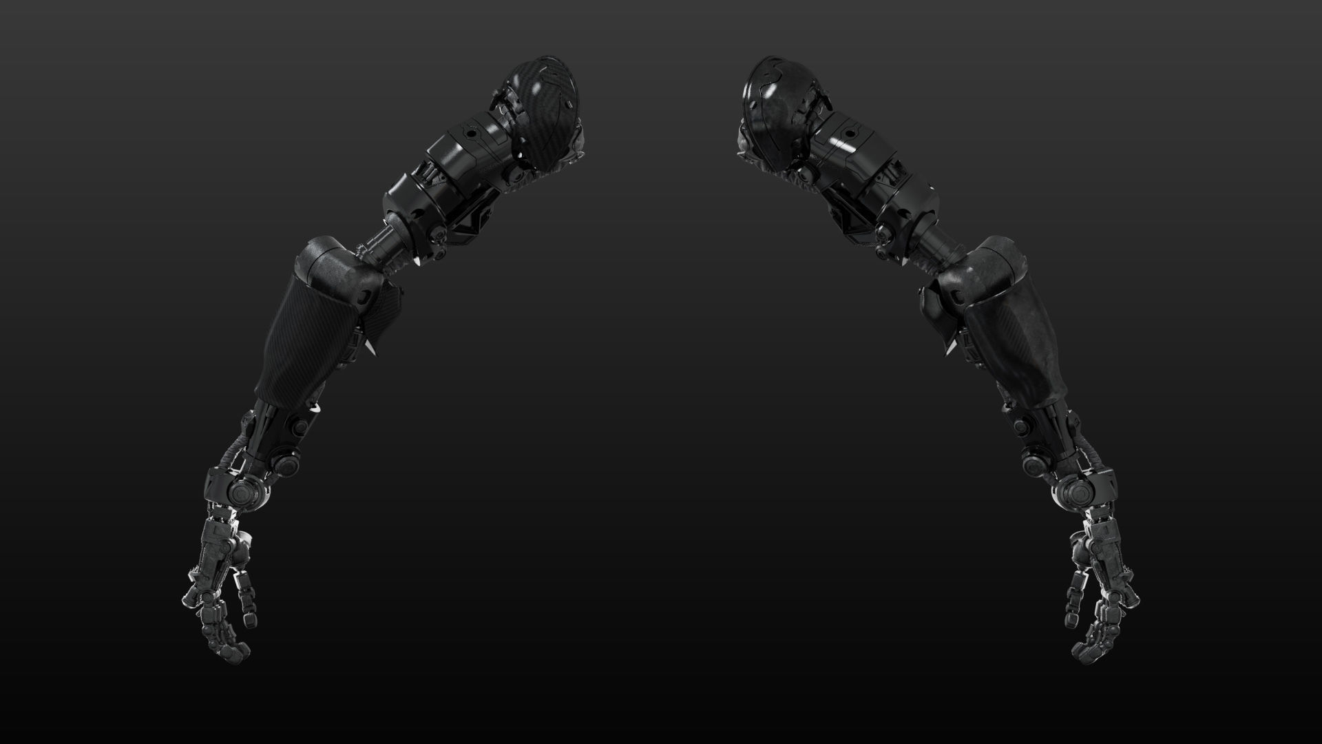 FPS Hand mechanical 05 3D model_8