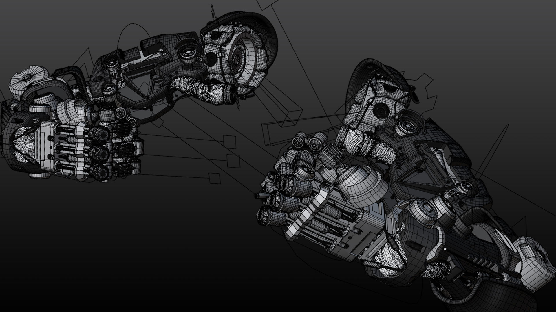 FPS Hand mechanical 05 3D model_19