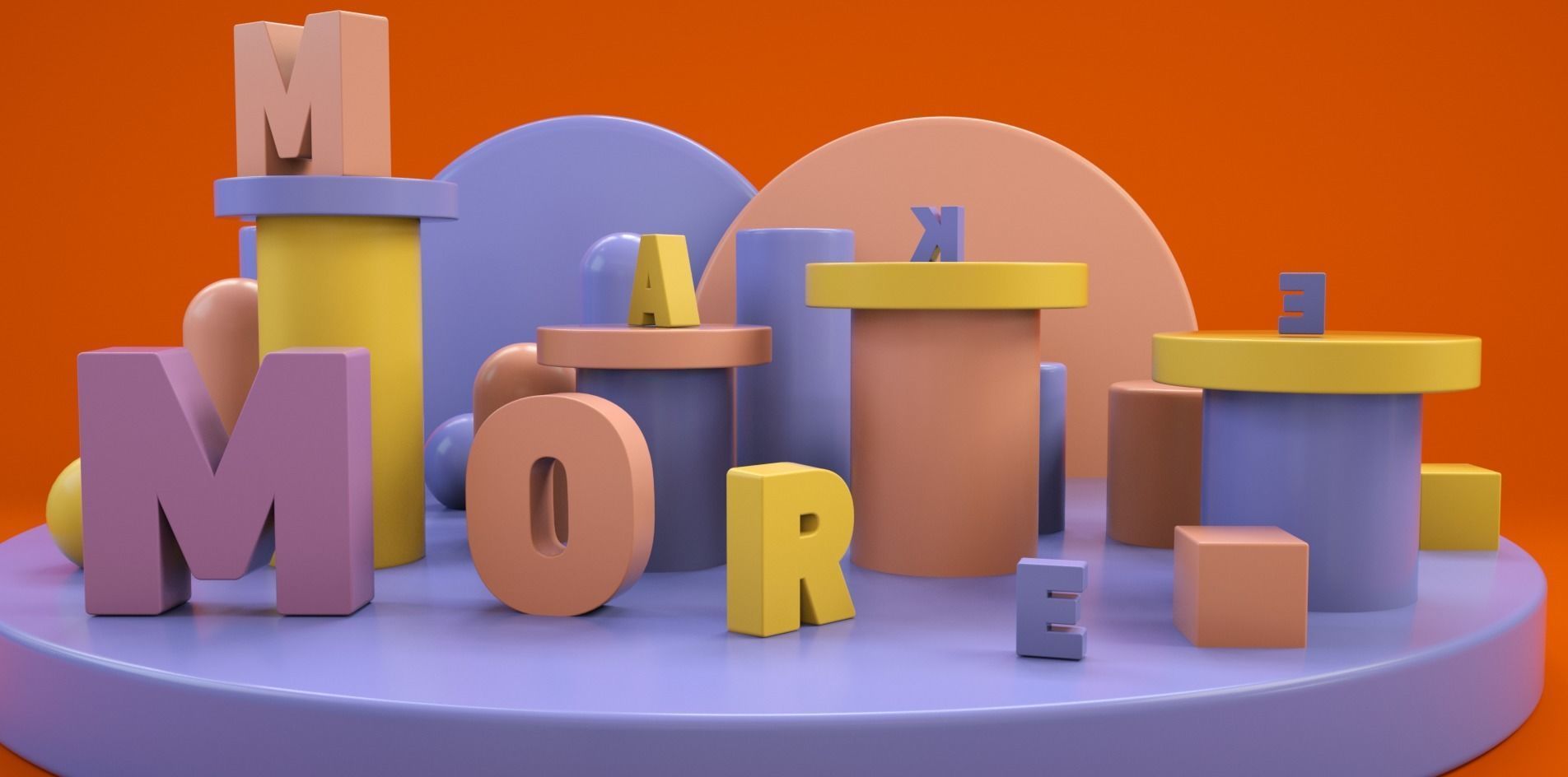 3D Text Cartoon Animation 3D model_3