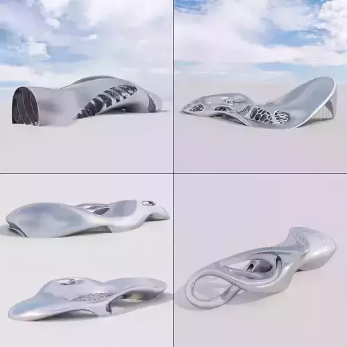 Futuristic building collection 4x 6 