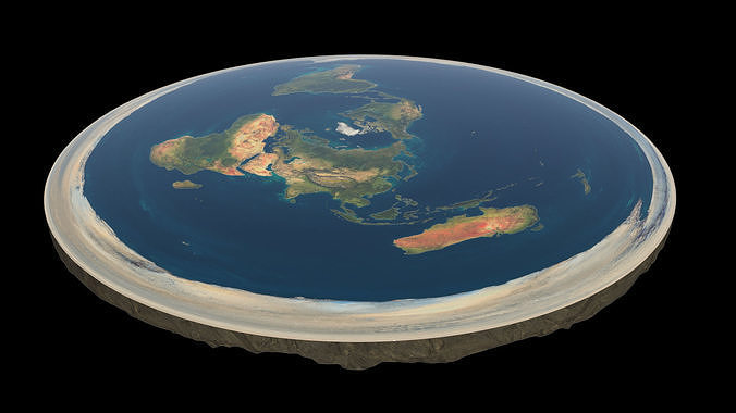 Flat Earth 8K 3D model