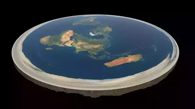 Flat Earth 8K 3D model
