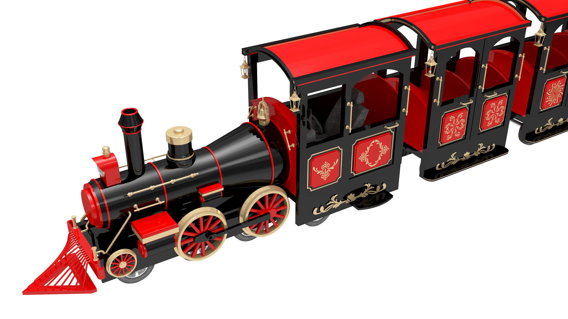 Amusement Park Equipment 9 Pieces 3D model_8